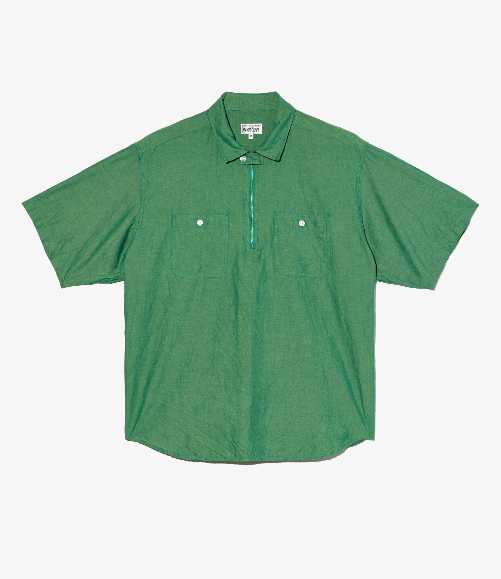 Spinnaker Shirt - Green Cotton Iridescent