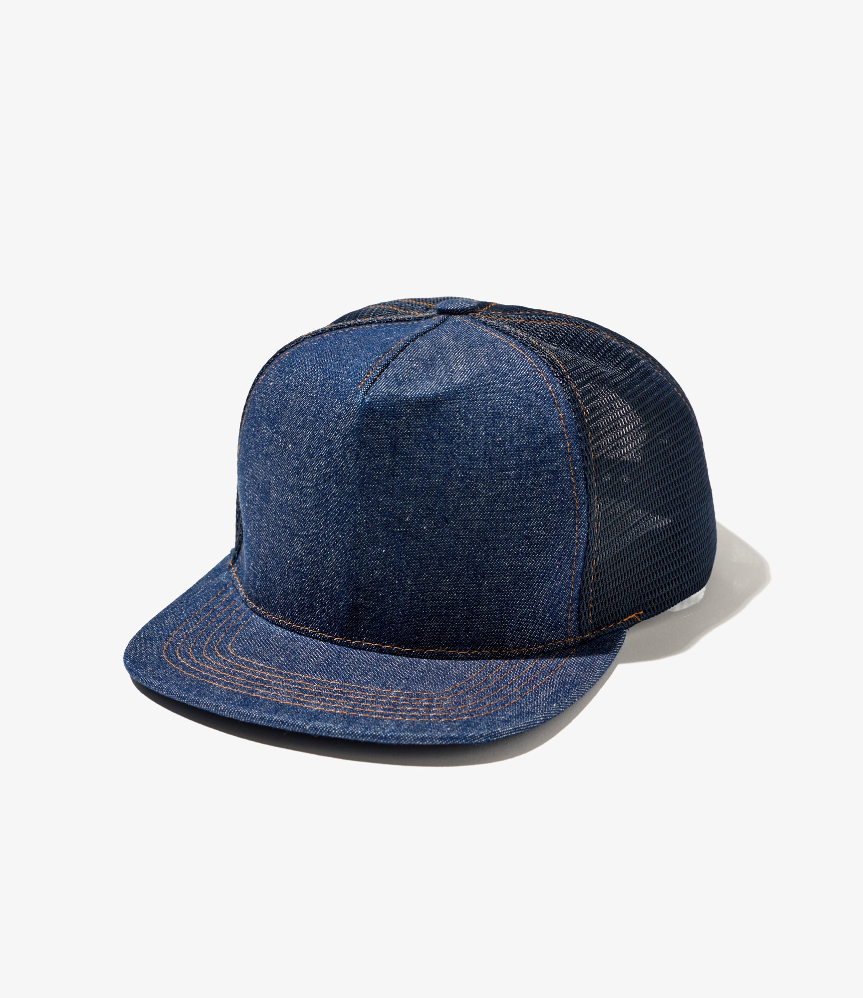 Trucker Mesh Cap - Indigo Industrial 8oz Denim