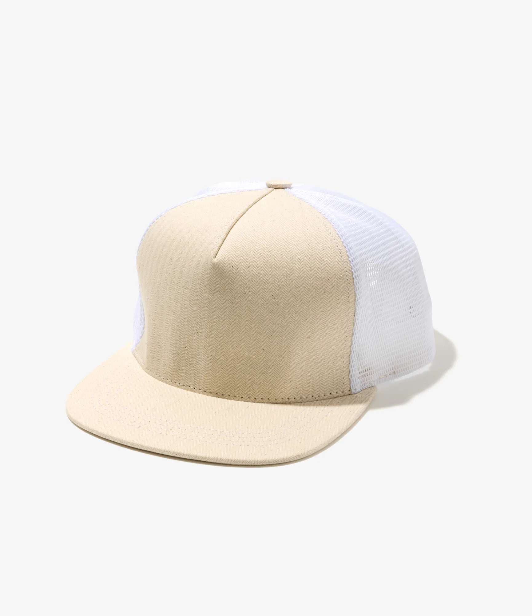 Trucker Mesh Cap - Natural 7oz Cotton HB Twill