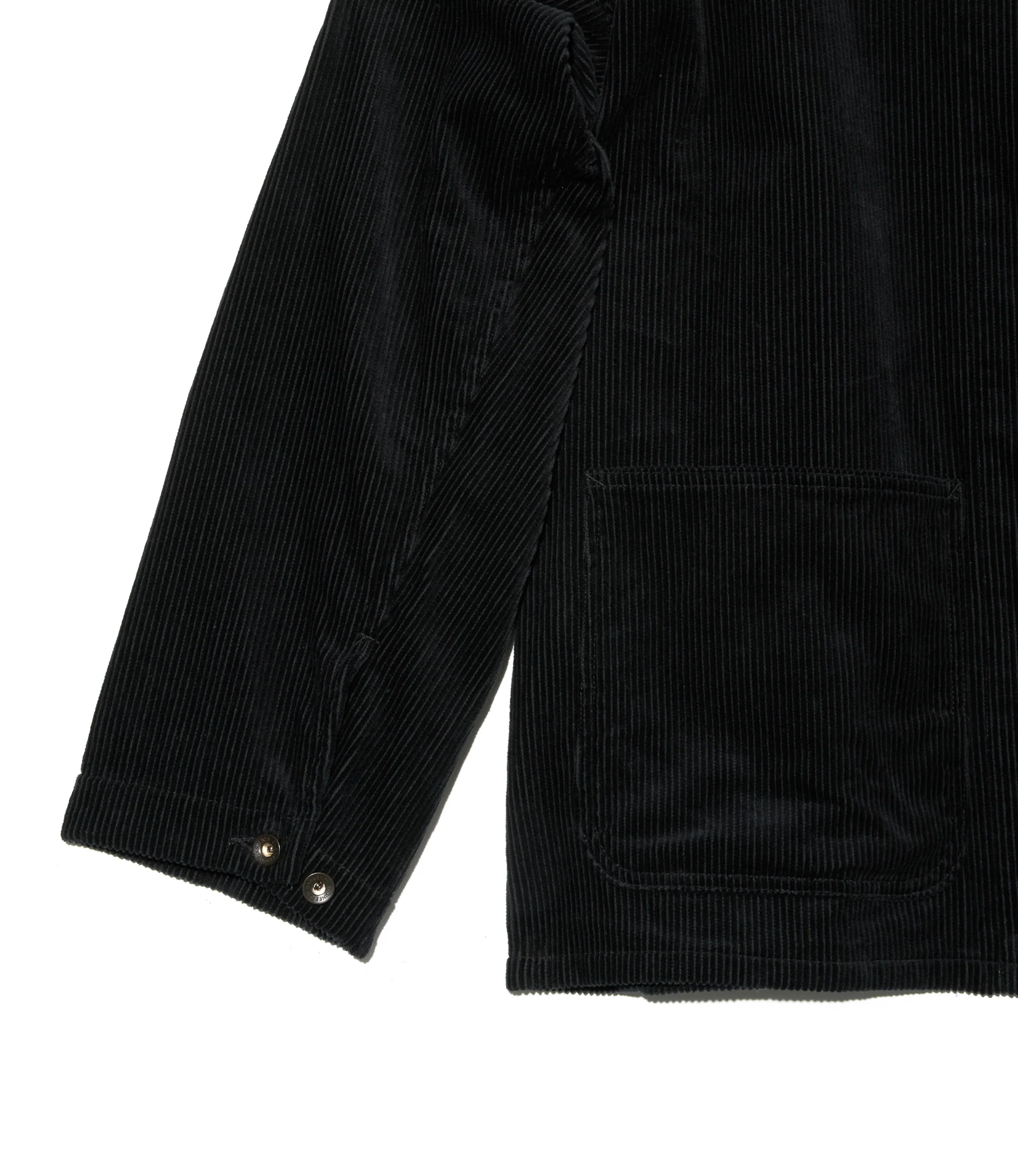 Utility Jacket - Black Cotton 8W Corduroy - Image 3