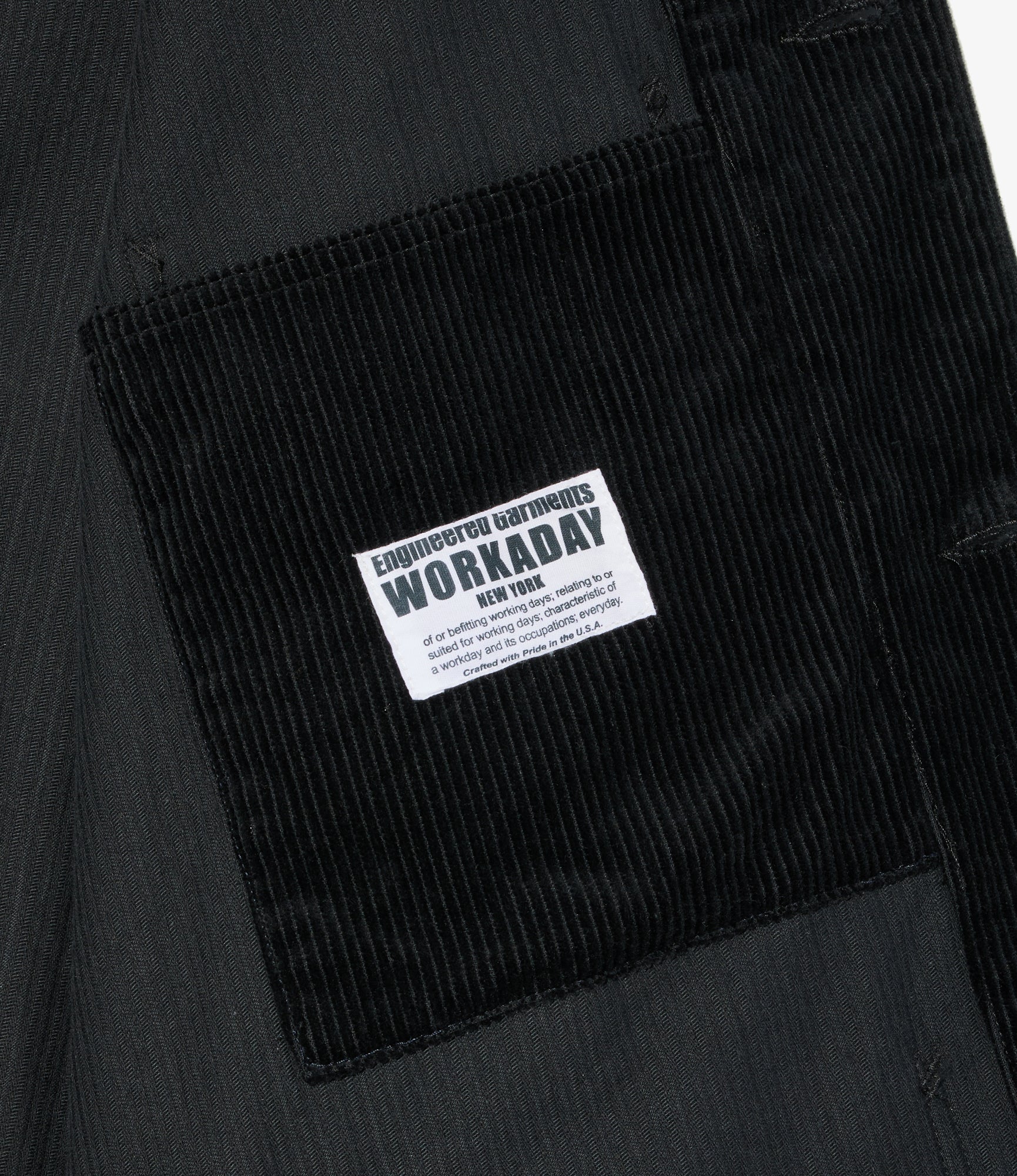 Utility Jacket - Black Cotton 8W Corduroy - Image 4
