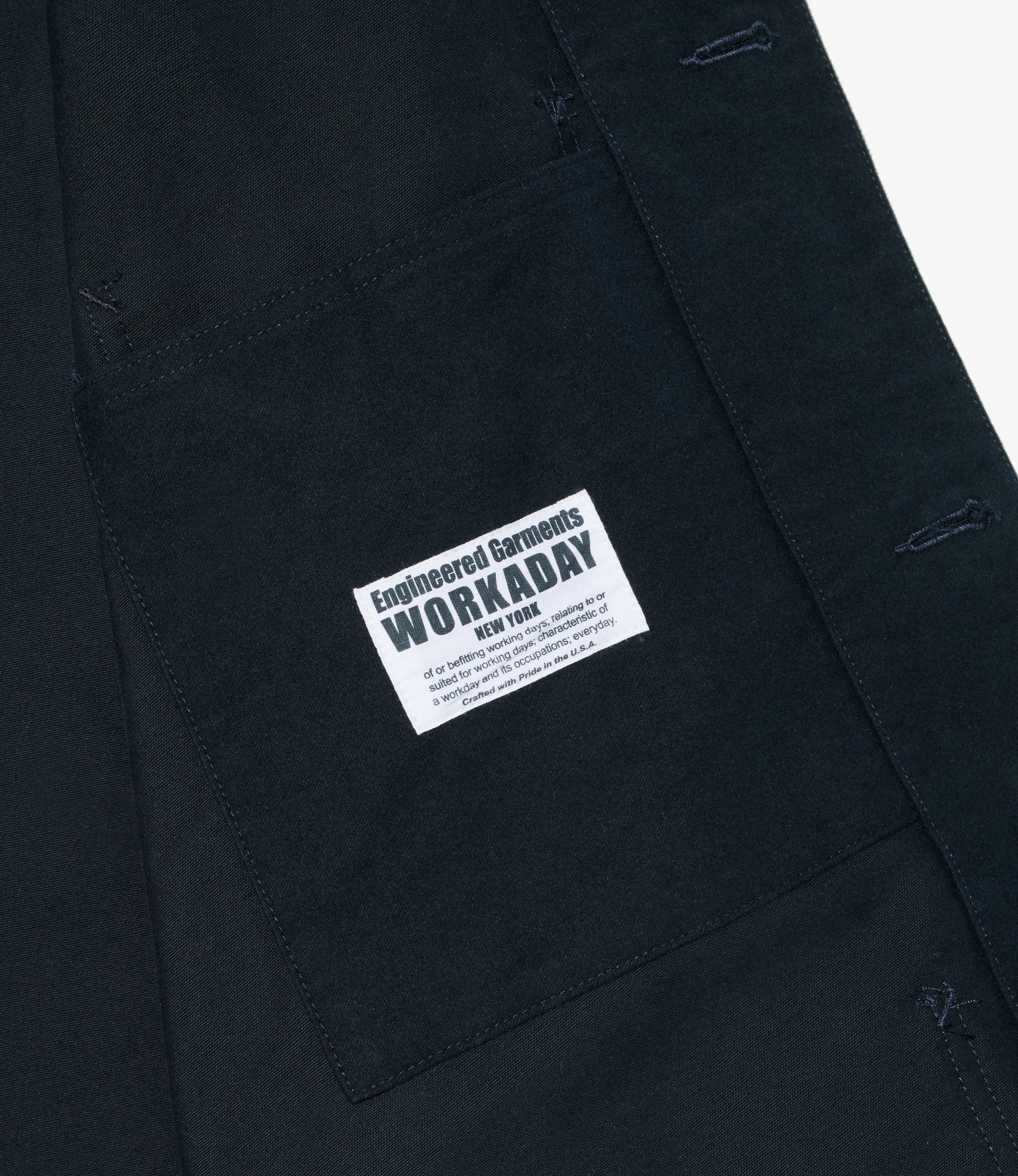 Utility Jacket - Dk. Navy Cotton Moleskin - Image 3
