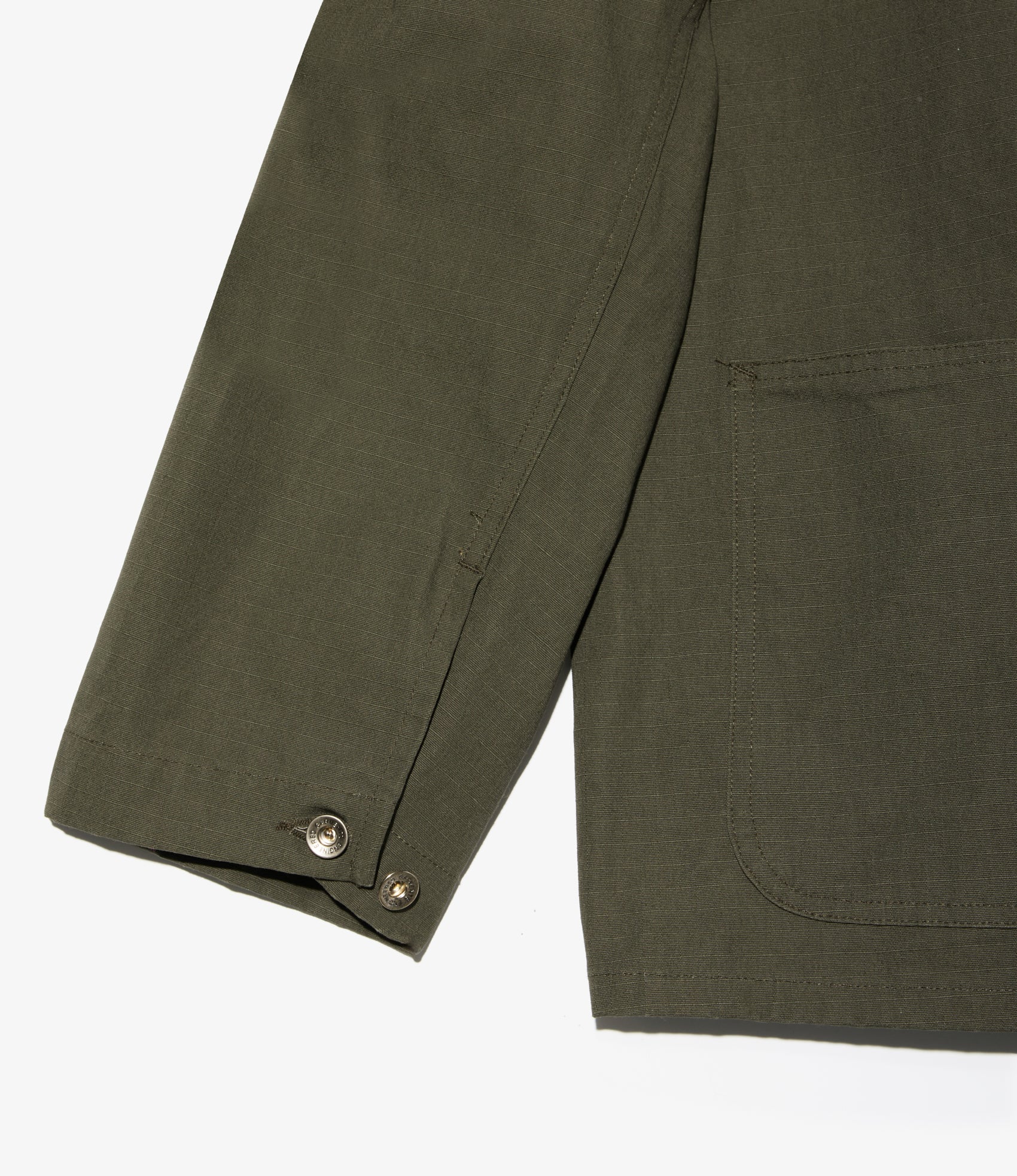 Utility Jacket - Olive Heavyweight Cotton Ripstop - Image 3