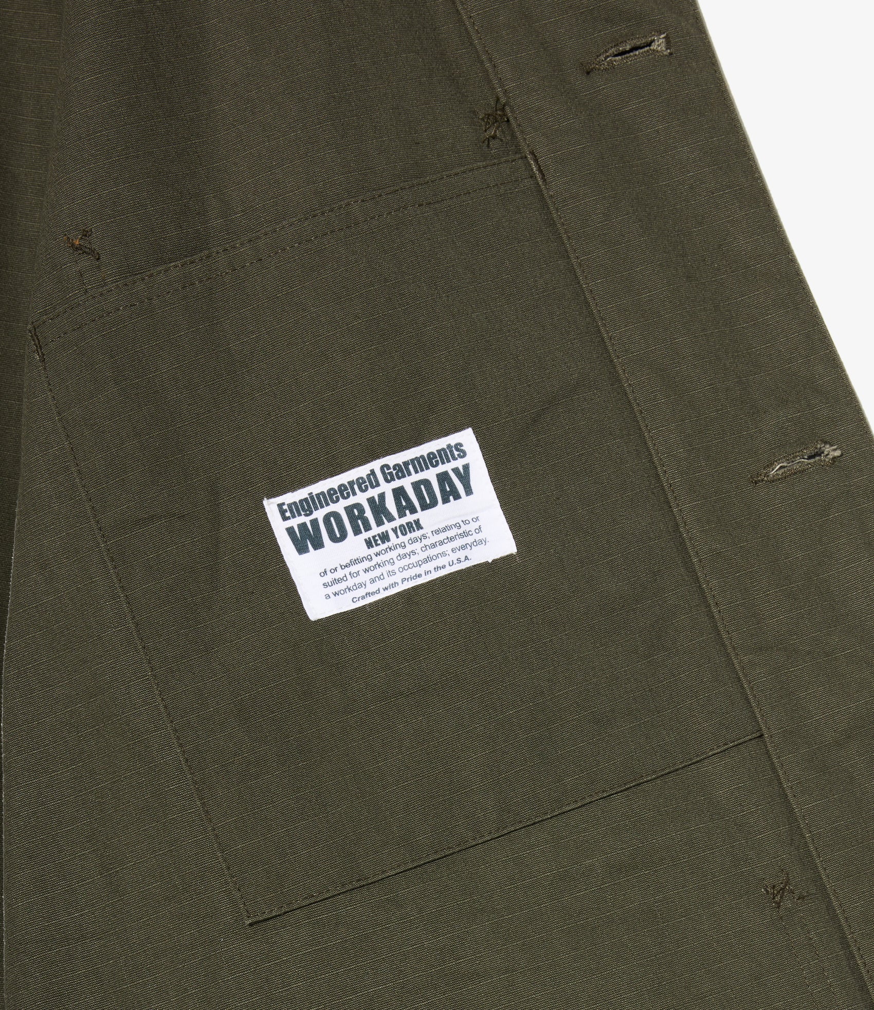 Utility Jacket - Olive Heavyweight Cotton Ripstop - Image 4