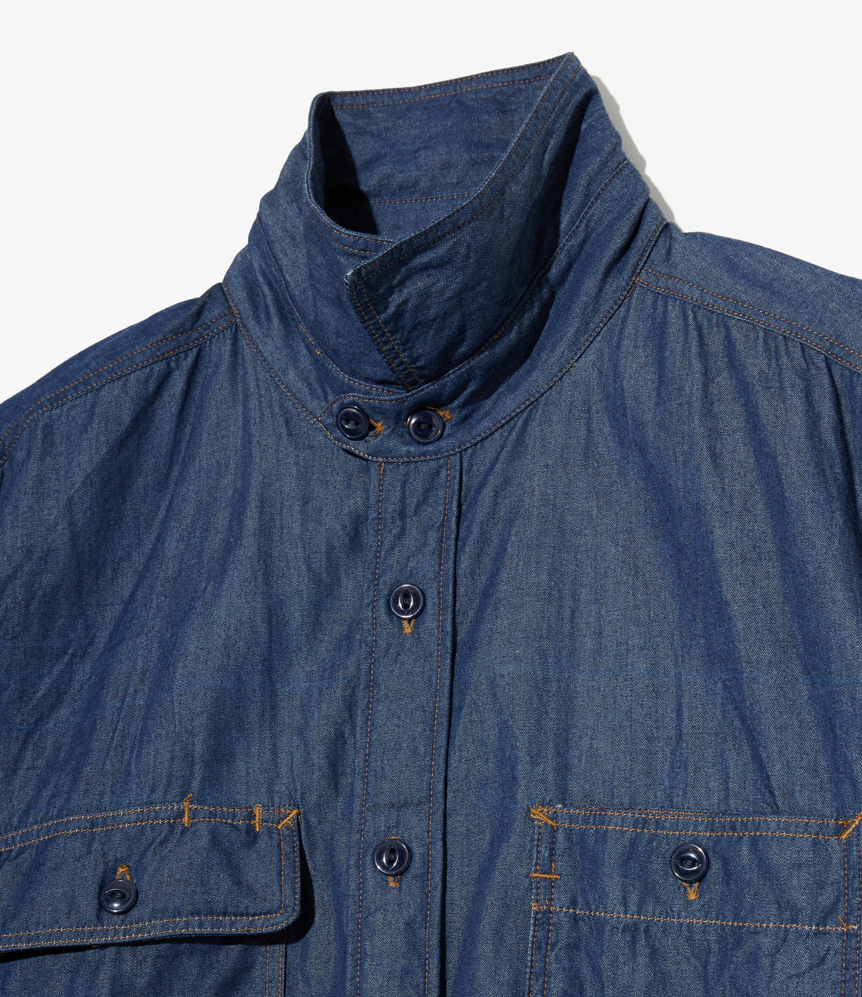 Utility Shirt - Indigo 4.5oz Denim Shirting - Image 3