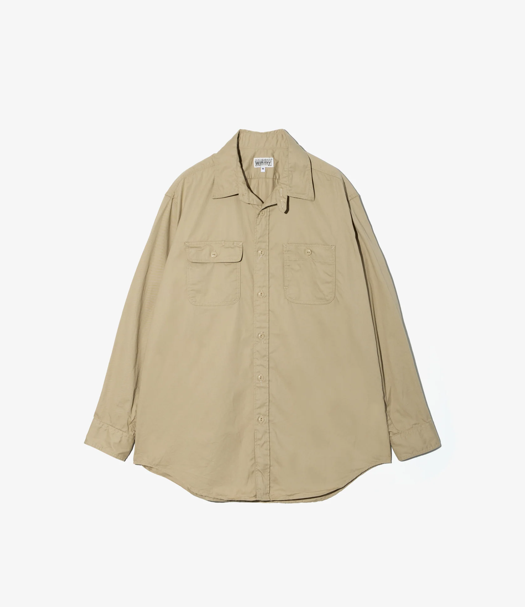 Utility Shirt - Khaki Cotton Micro Sanded Twill