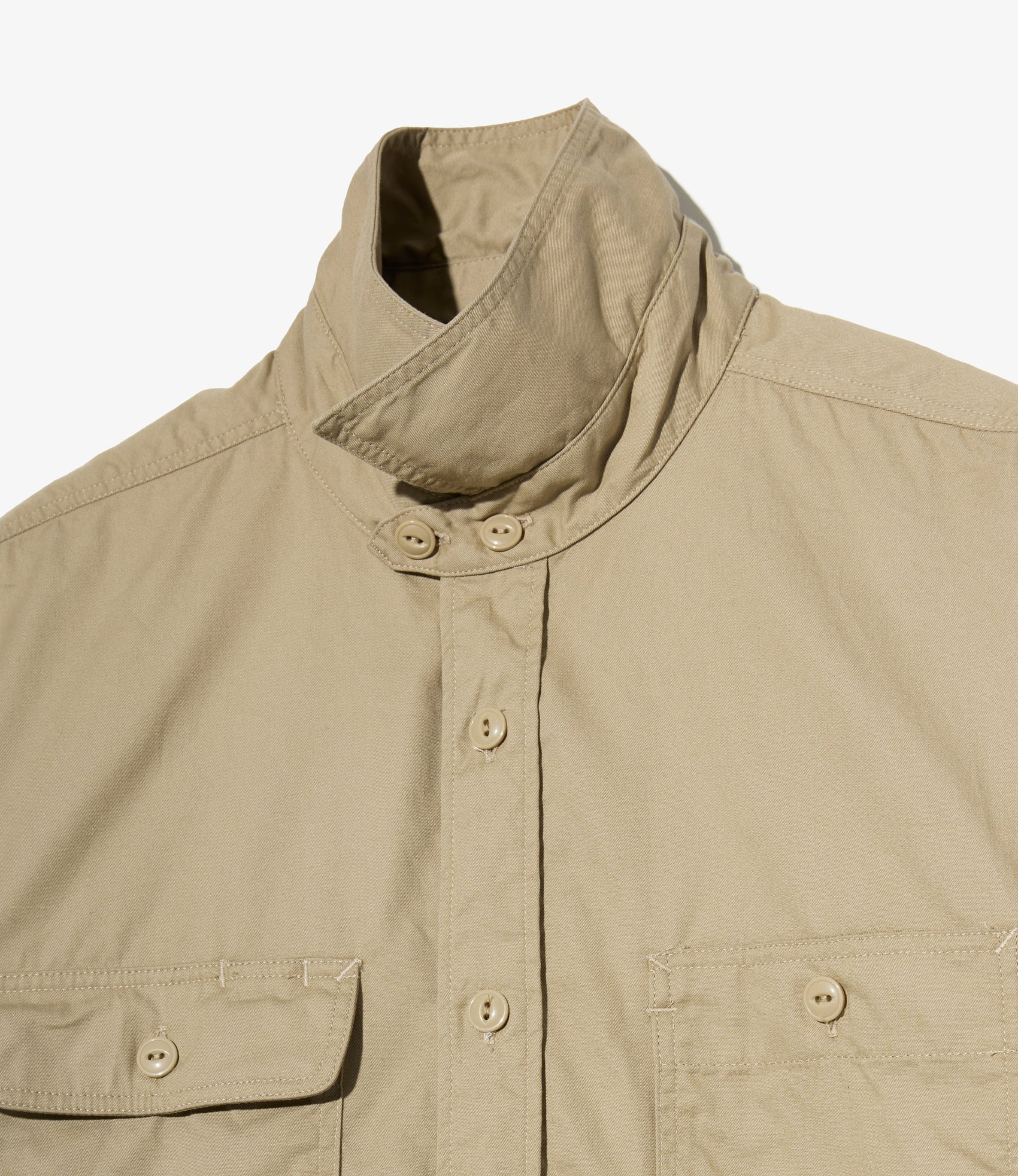 Utility Shirt - Khaki Cotton Micro Sanded Twill - Image 3
