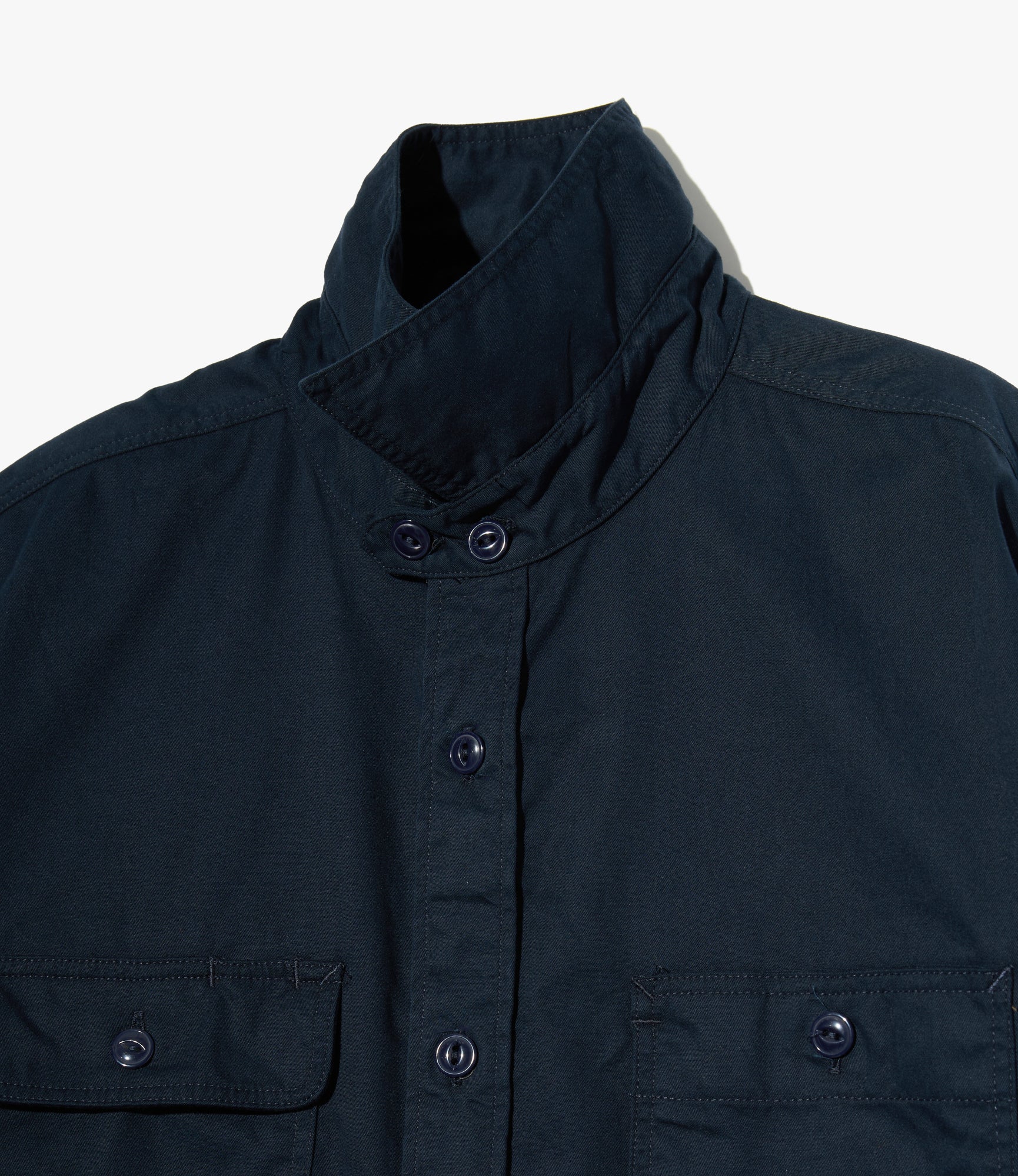 Utility Shirt - Navy Cotton Micro Sanded Twill - Image 3