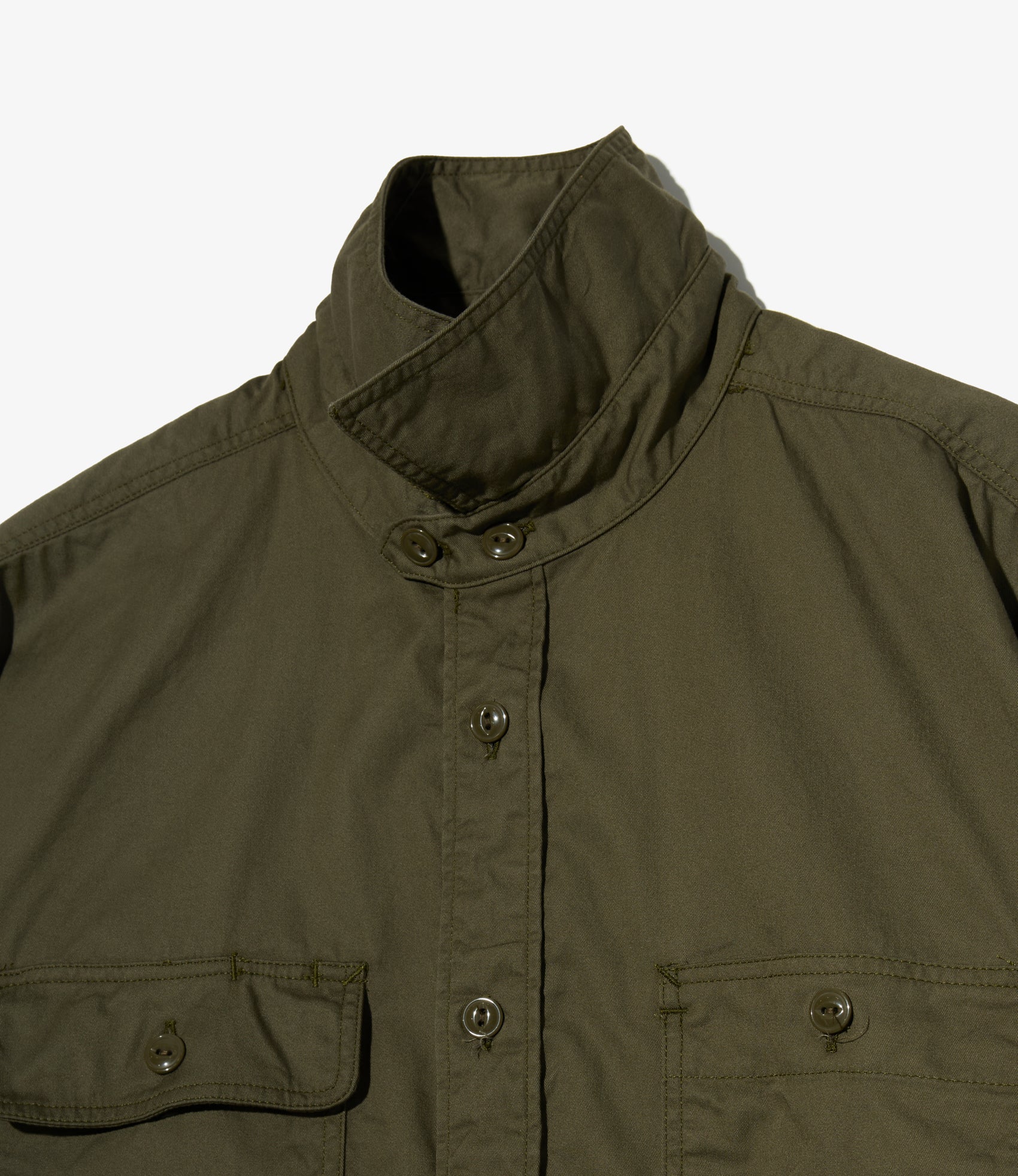 Utility Shirt - Olive Cotton Micro Sanded Twill - Image 3