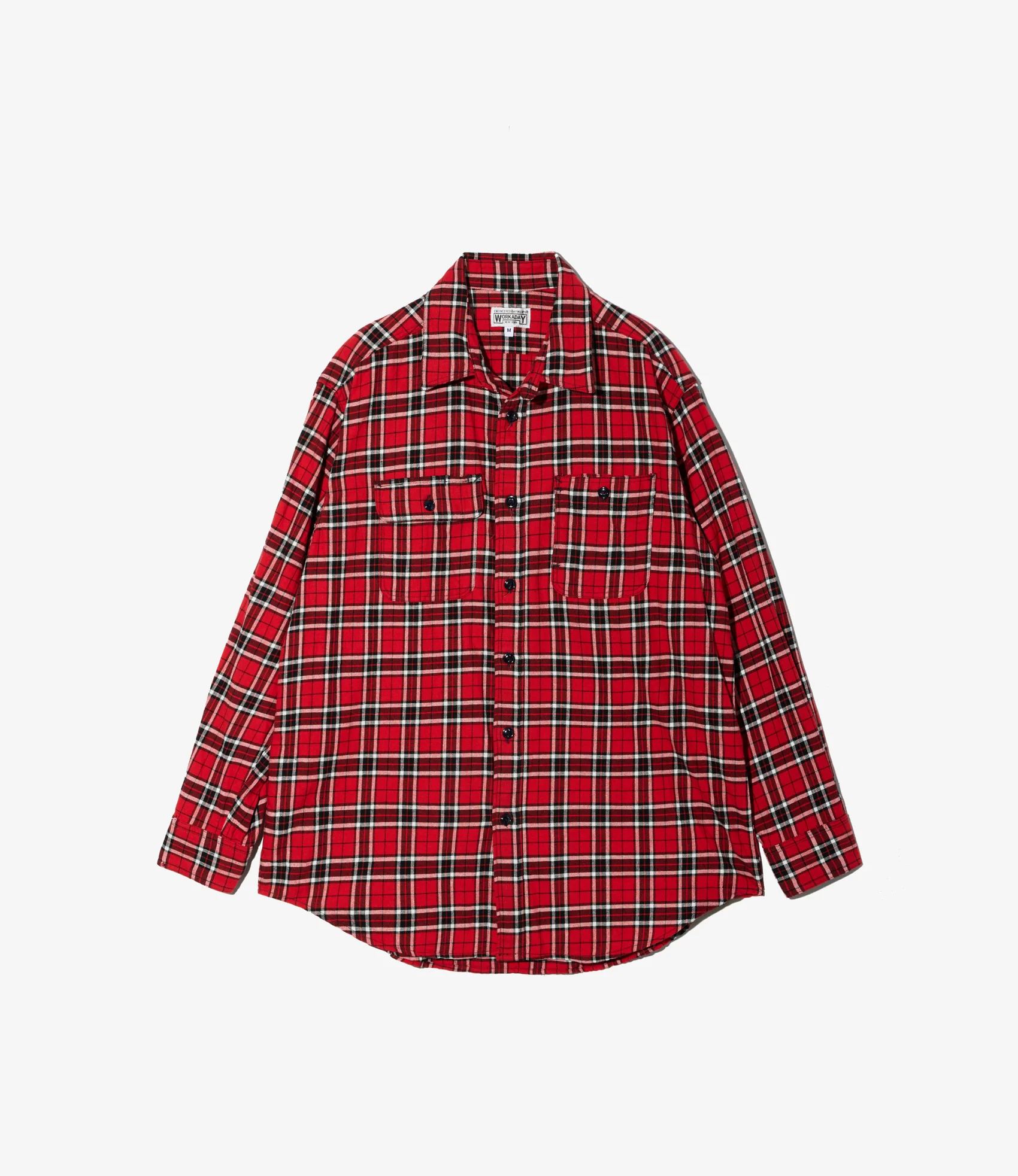 Utility Shirt - Red Cotton Twill Plaid