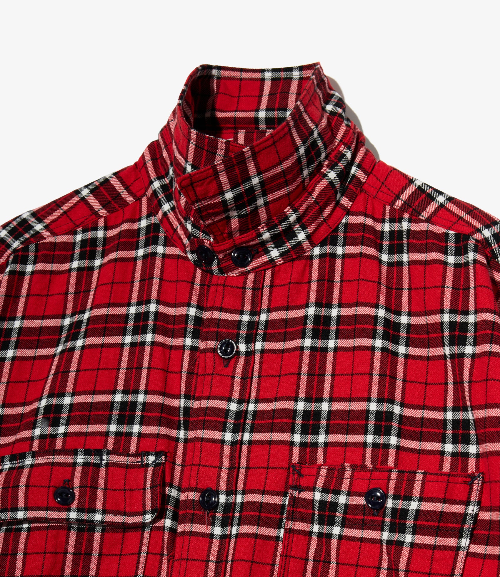 Utility Shirt - Red Cotton Twill Plaid - Image 3