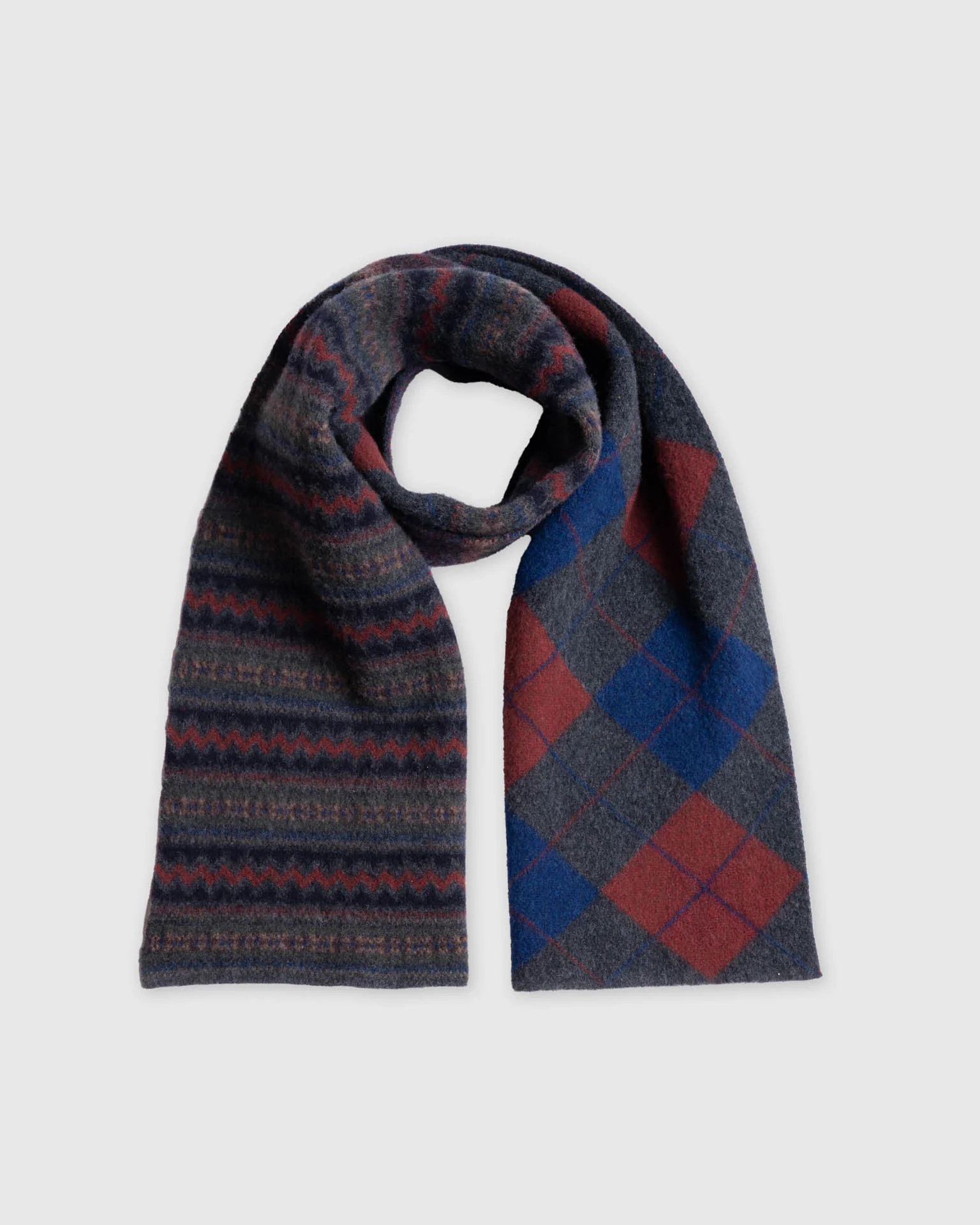 EG x Howlin' Knitwear - Argyle Mixed Scarf - Mix