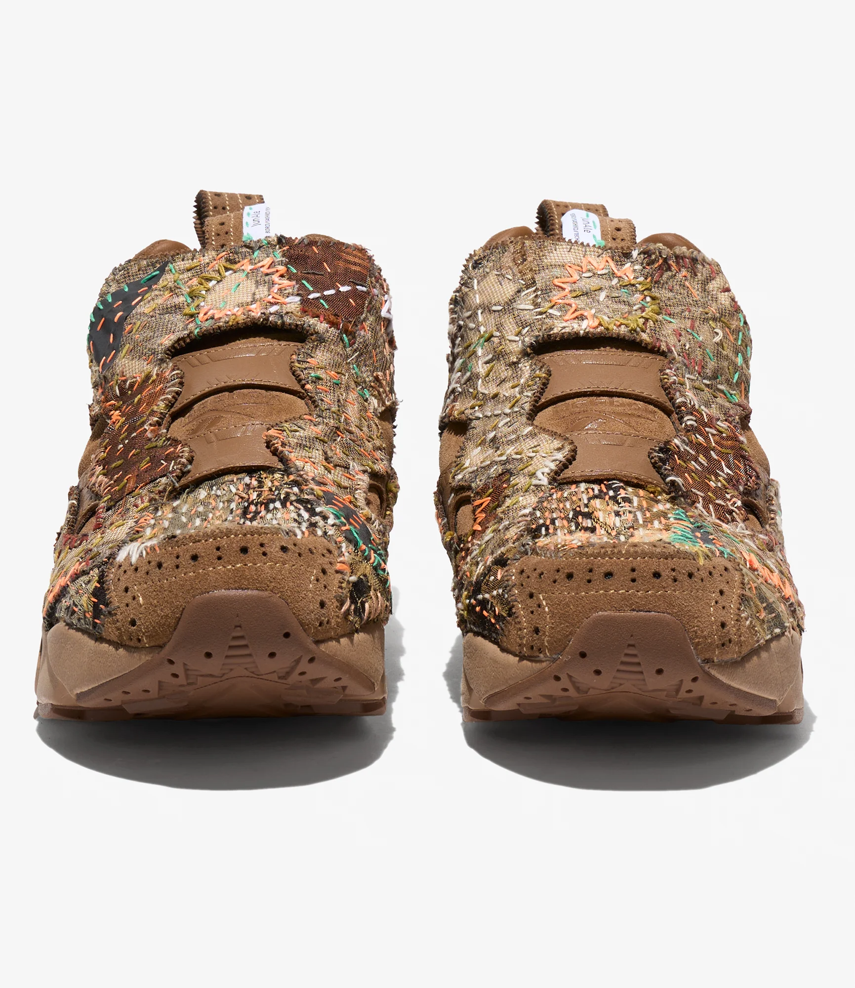 EG x JUNALE - Brown Sashiko Reebok Instapump Fury 94 - Image 2
