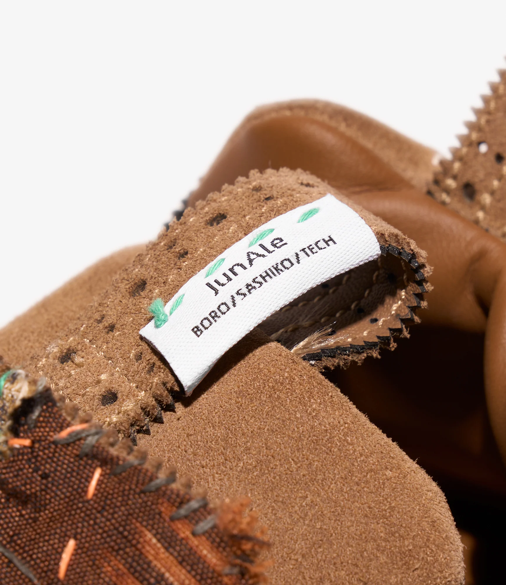EG x JUNALE - Brown Sashiko Reebok Instapump Fury 94 - Image 4