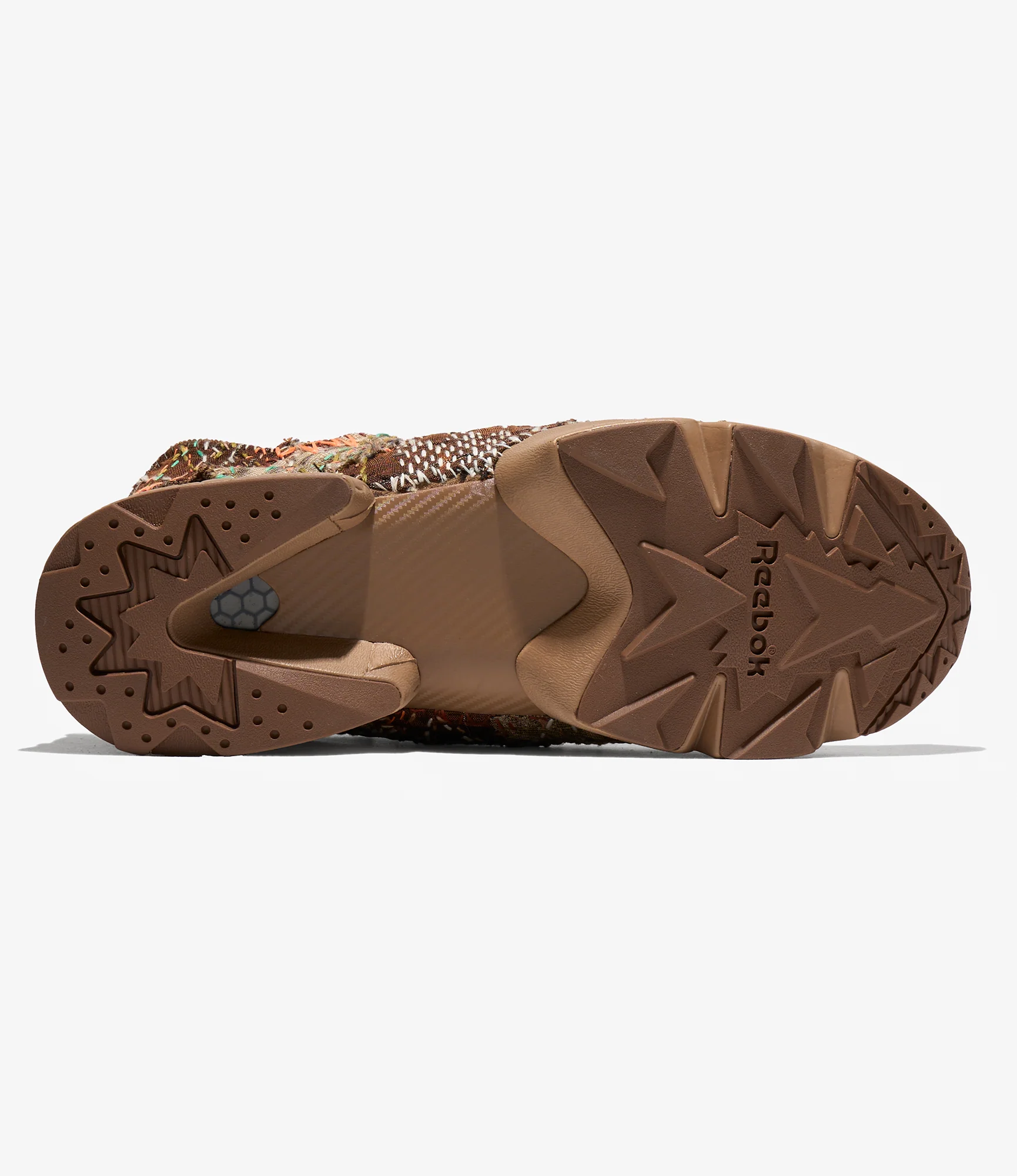 EG x JUNALE - Brown Sashiko Reebok Instapump Fury 94 - Image 7