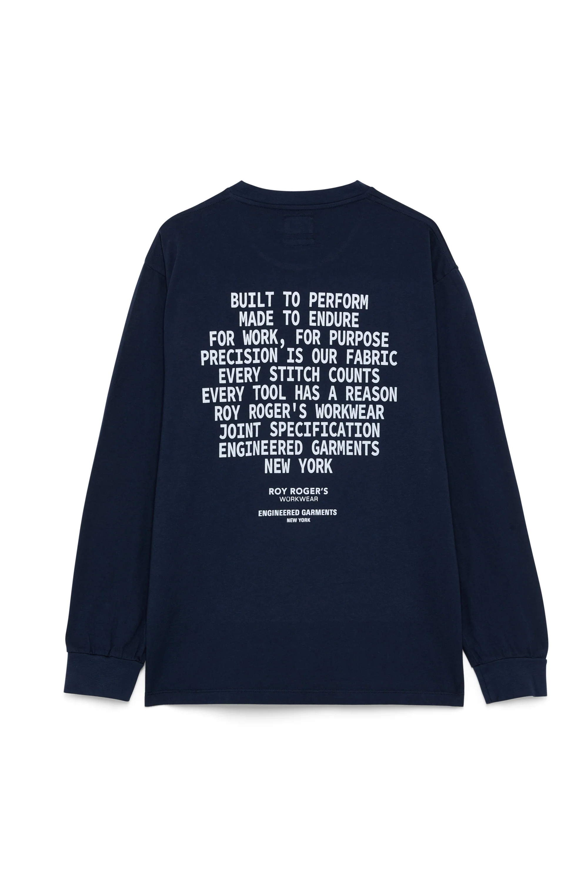 EG x Roy Roger's Workwear - L/S T-Shirt - Navy Blue Jersey - Image 2