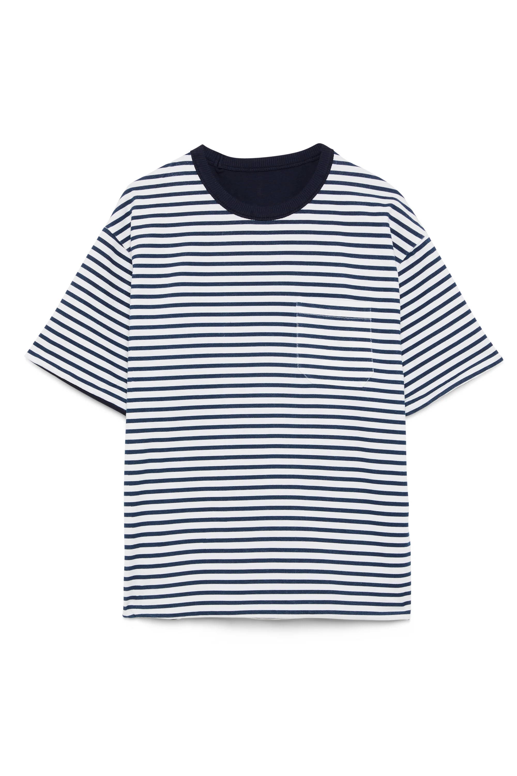 EG x Roy Roger's Workwear - Reversible Tee - Blue/White Jersey & Stripe