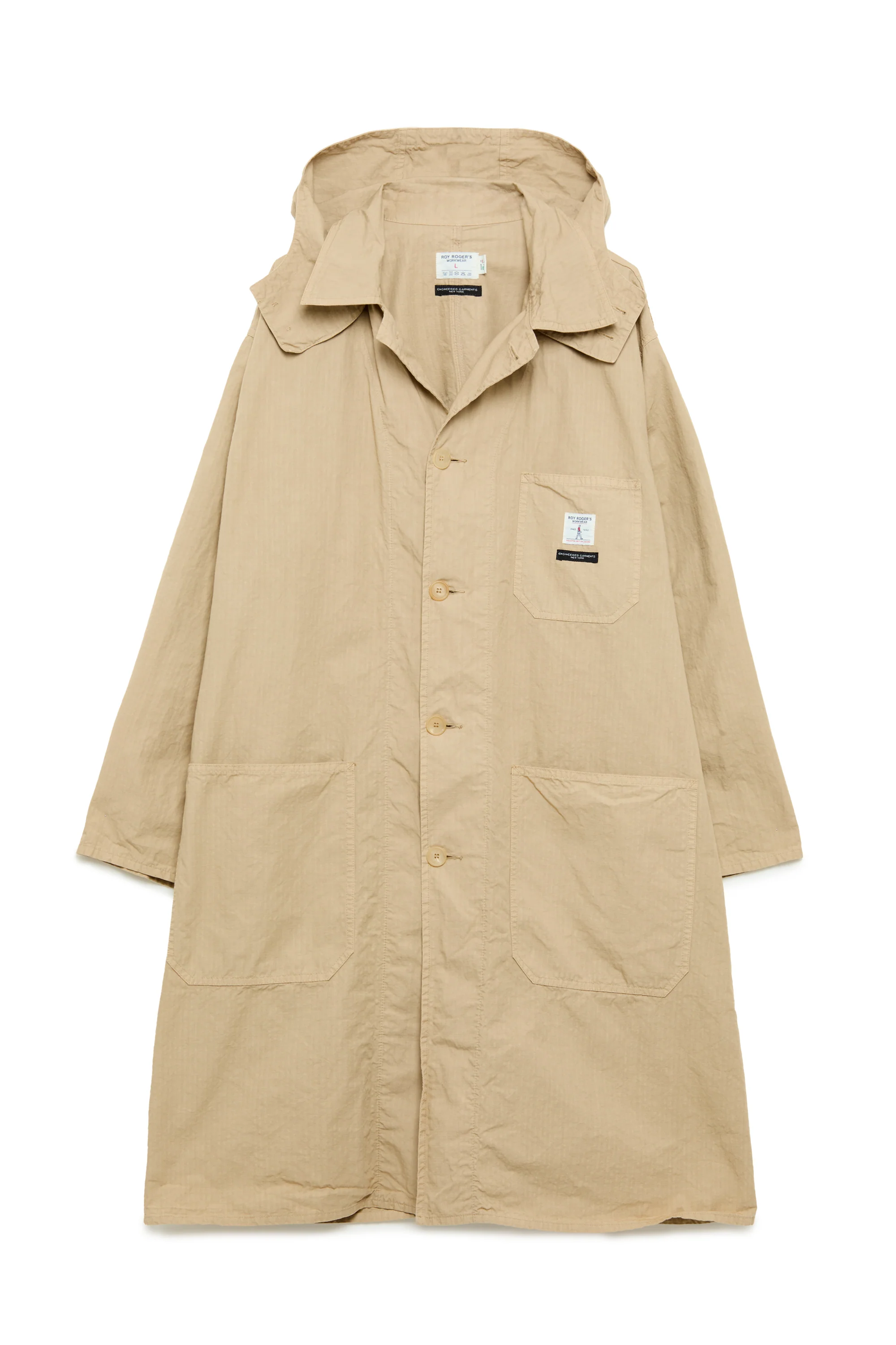 EG x Roy Roger's Workwear - Shop Coat - Khaki G. Dye Ripstop