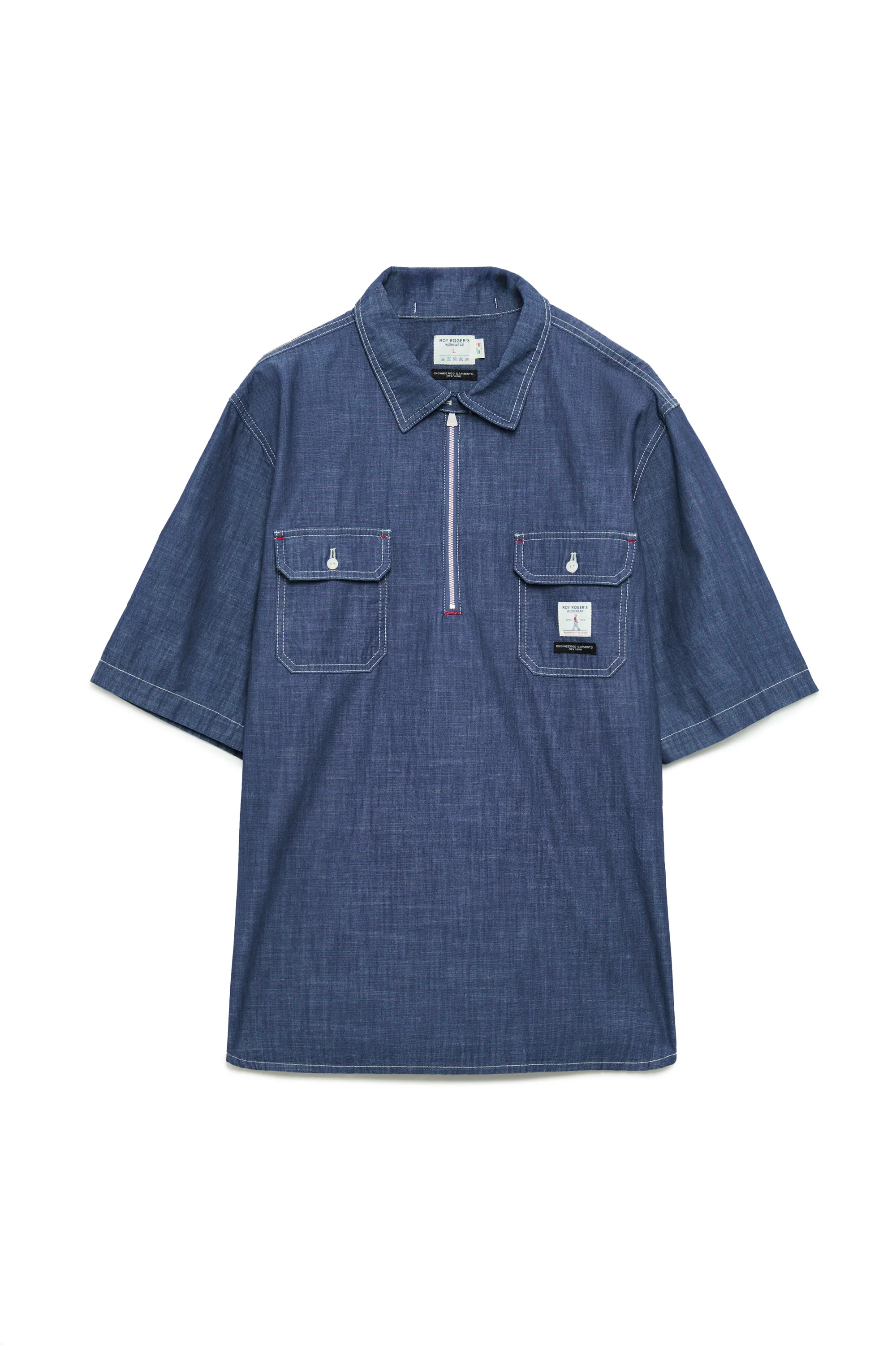 EG x Roy Roger's Workwear - Spinnaker Shirt - Indigo Chambray Rinse