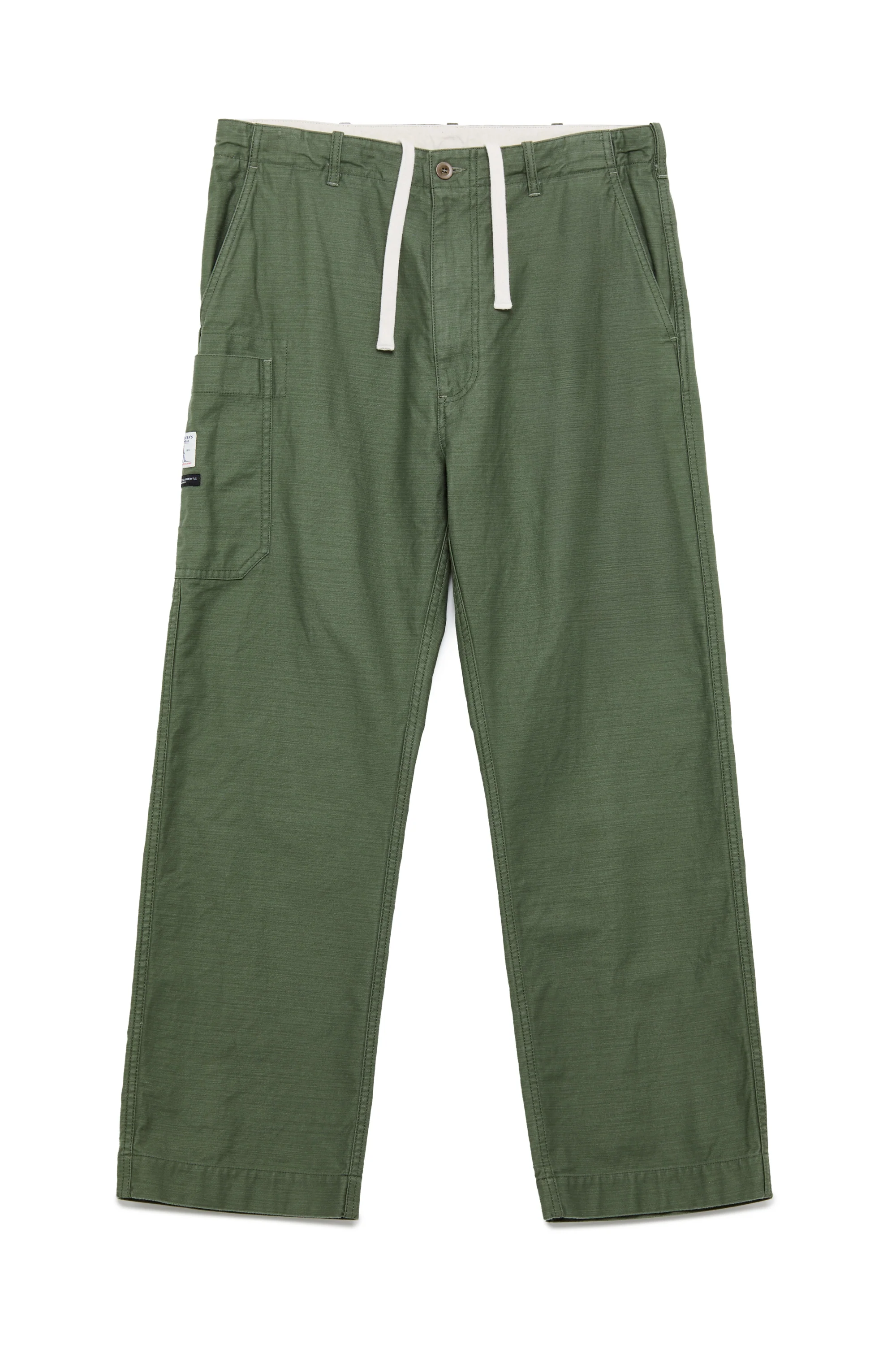 EG x Roy Roger's Workwear - Work Pants - Army Green Washed Reversed Sateen