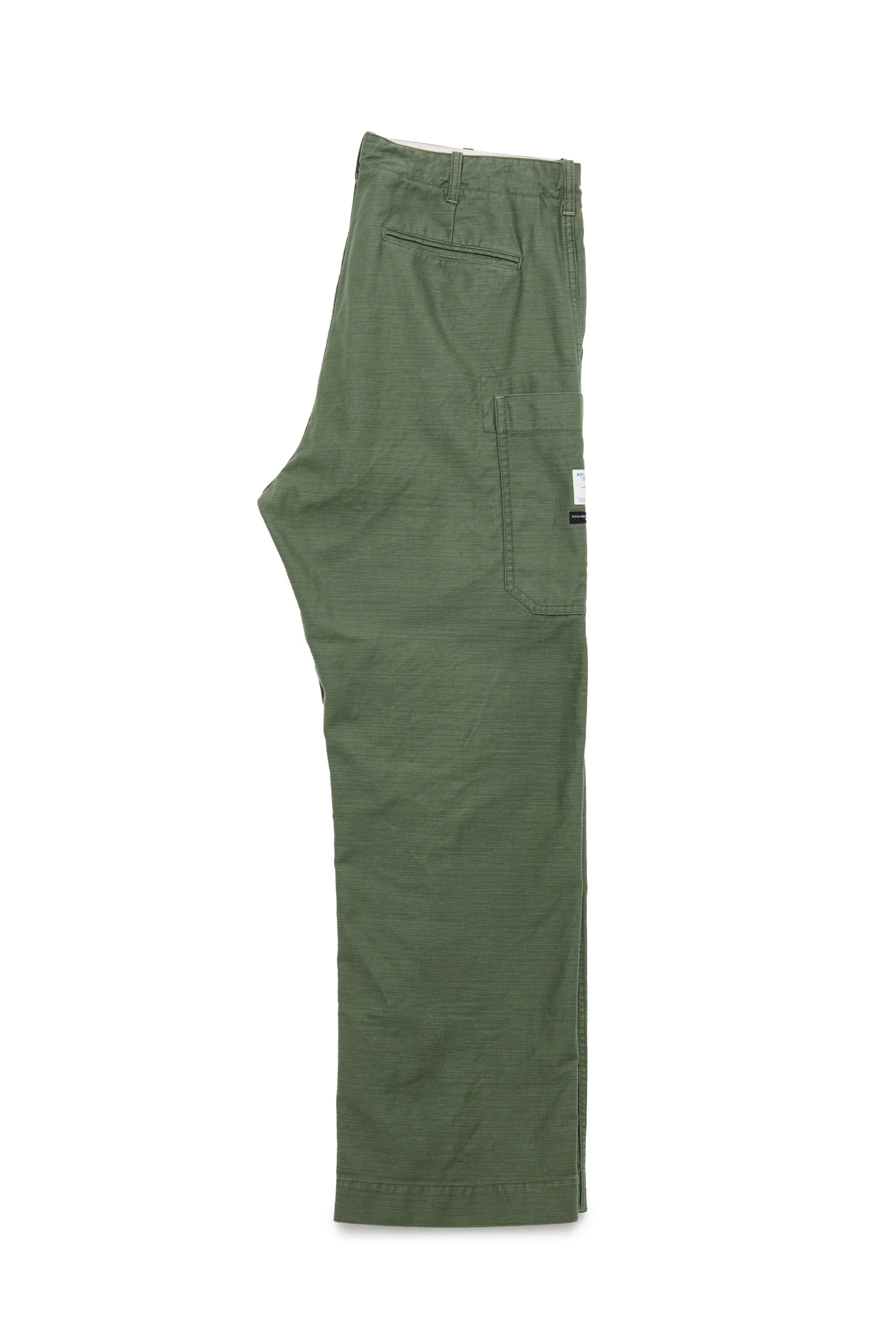 EG x Roy Roger's Workwear - Work Pants - Army Green Washed Reversed Sateen - Image 2