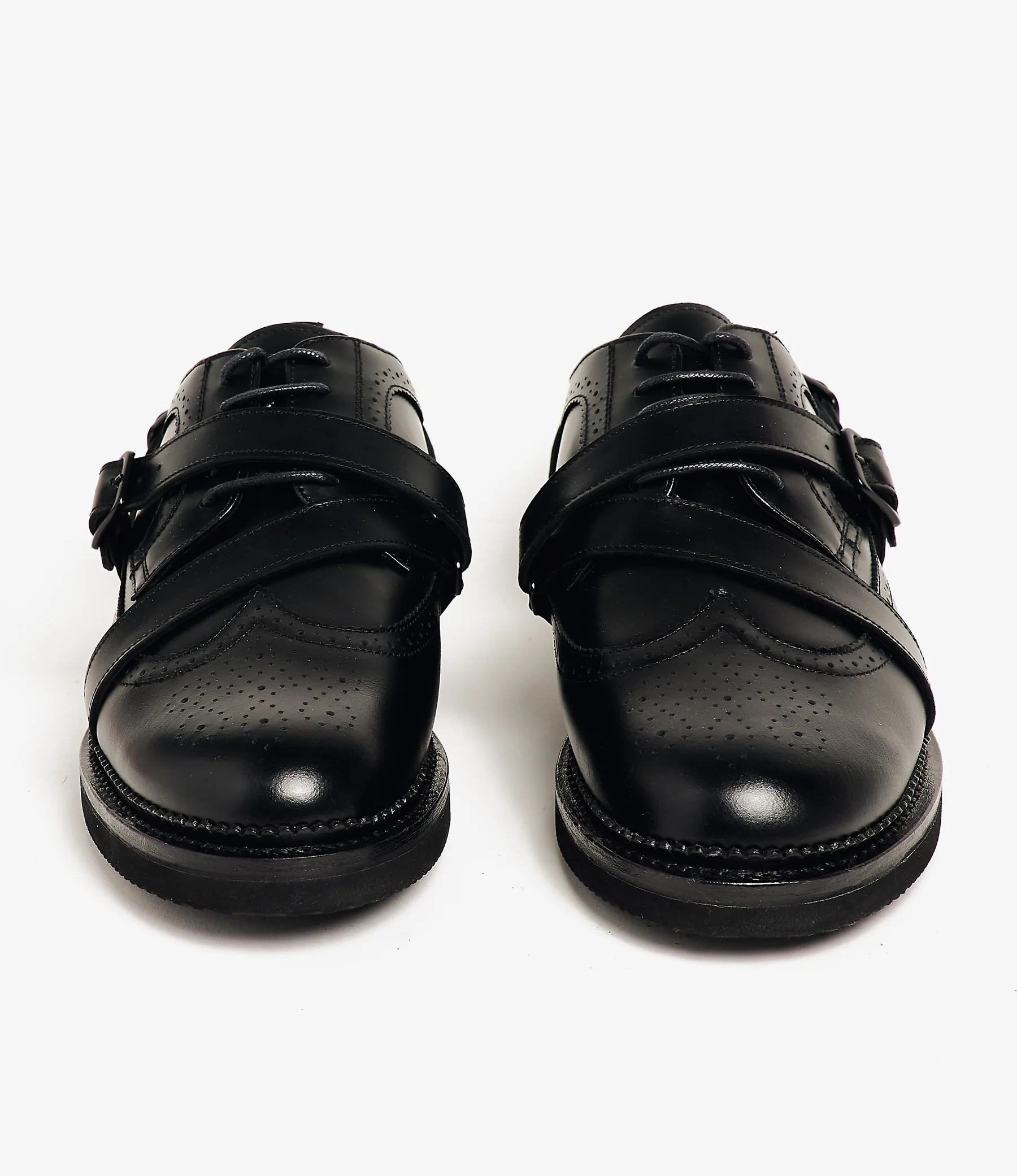 EG x Suicoke - Strap Wingtip Shoes - Black - Image 3