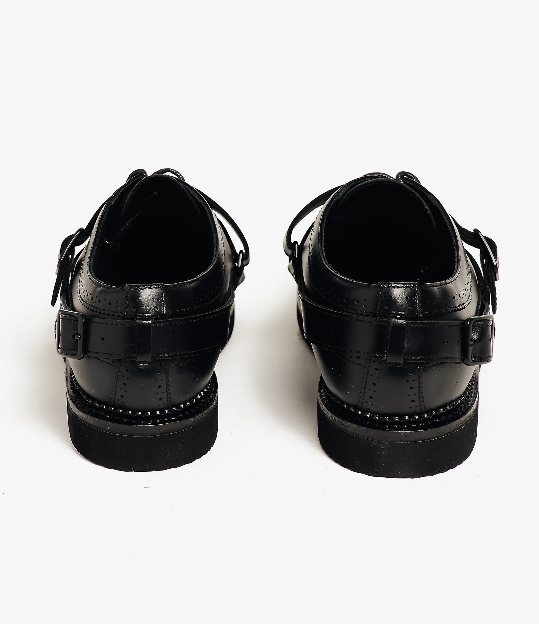 EG x Suicoke - Strap Wingtip Shoes - Black - Image 4