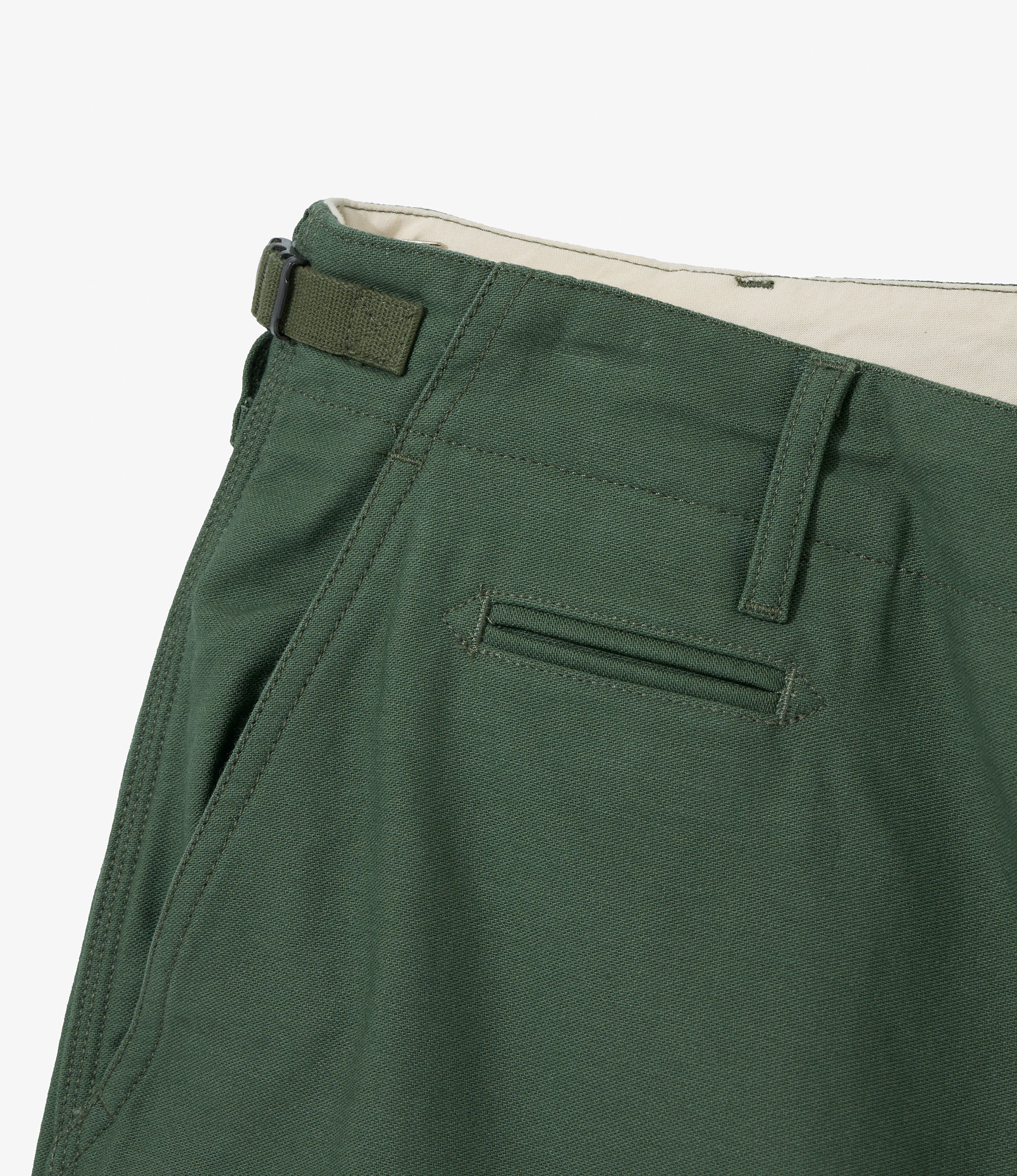 EGxBeams+ | Grass Field Pant | Olive Cotton Reverse Sateen - Image 3