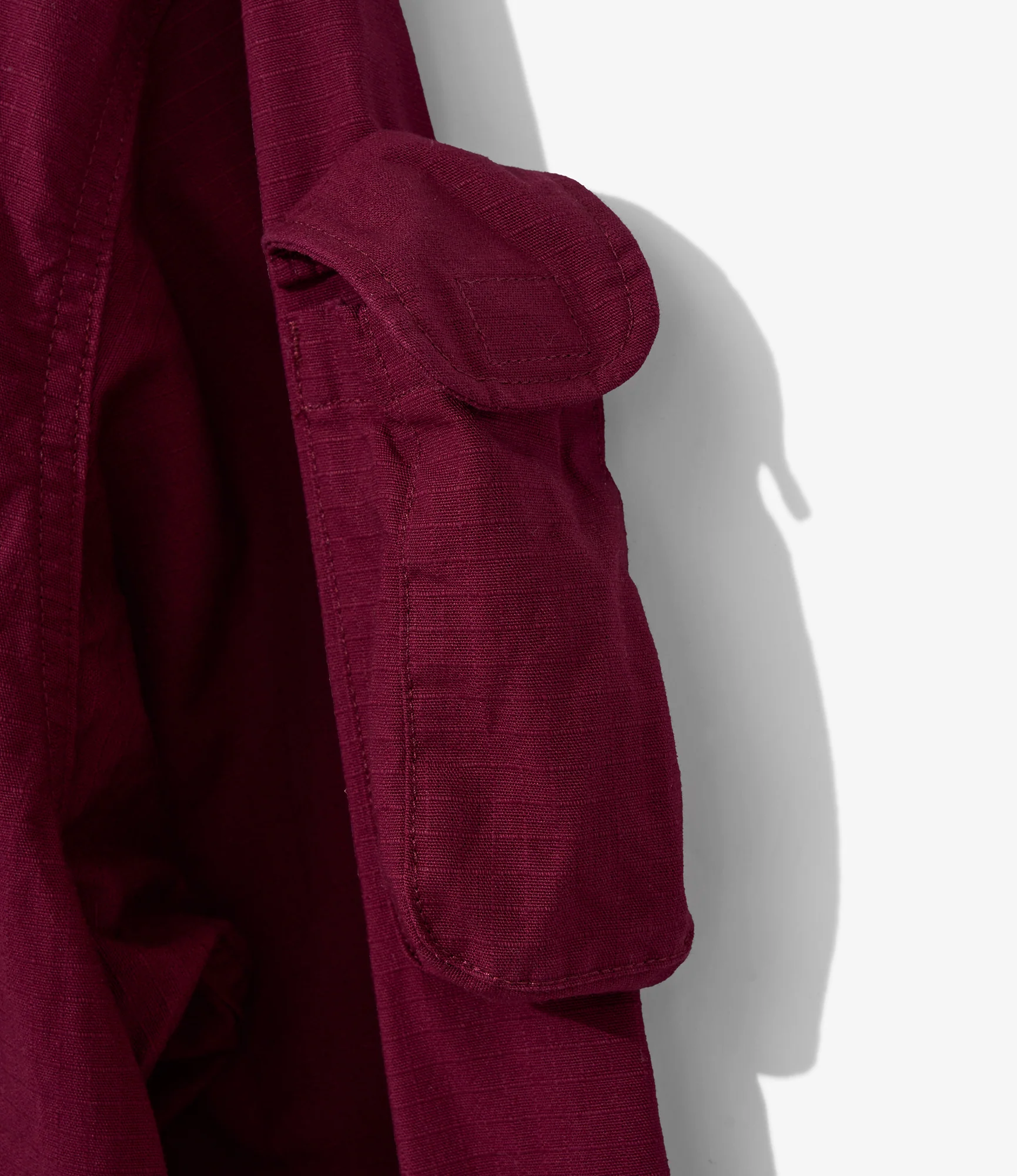 EGxBeams+ | Pradio Jacket | Burgundy Cotton Ripstop - Image 4