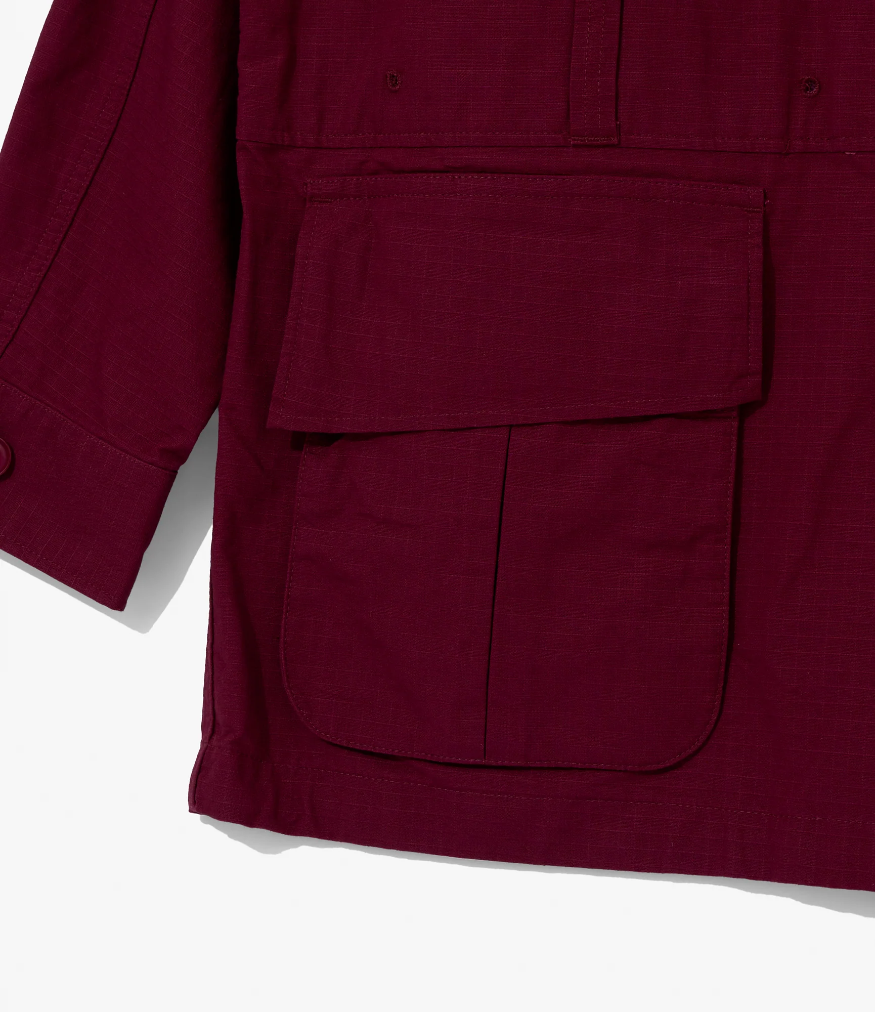 EGxBeams+ | Pradio Jacket | Burgundy Cotton Ripstop - Image 5