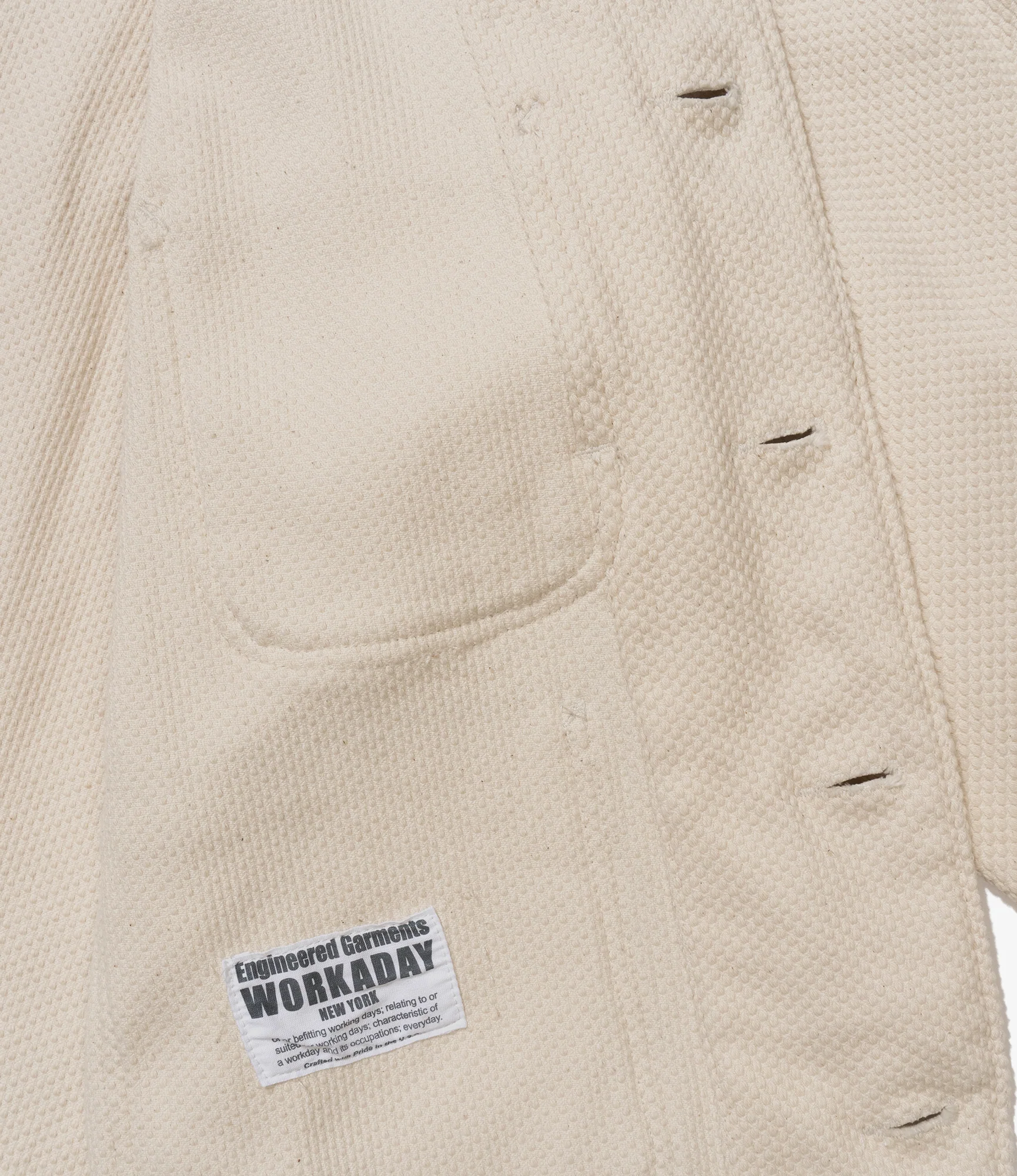 Engineer Short Jacket - Natural Cotton Heavy Basketweave - Image 4