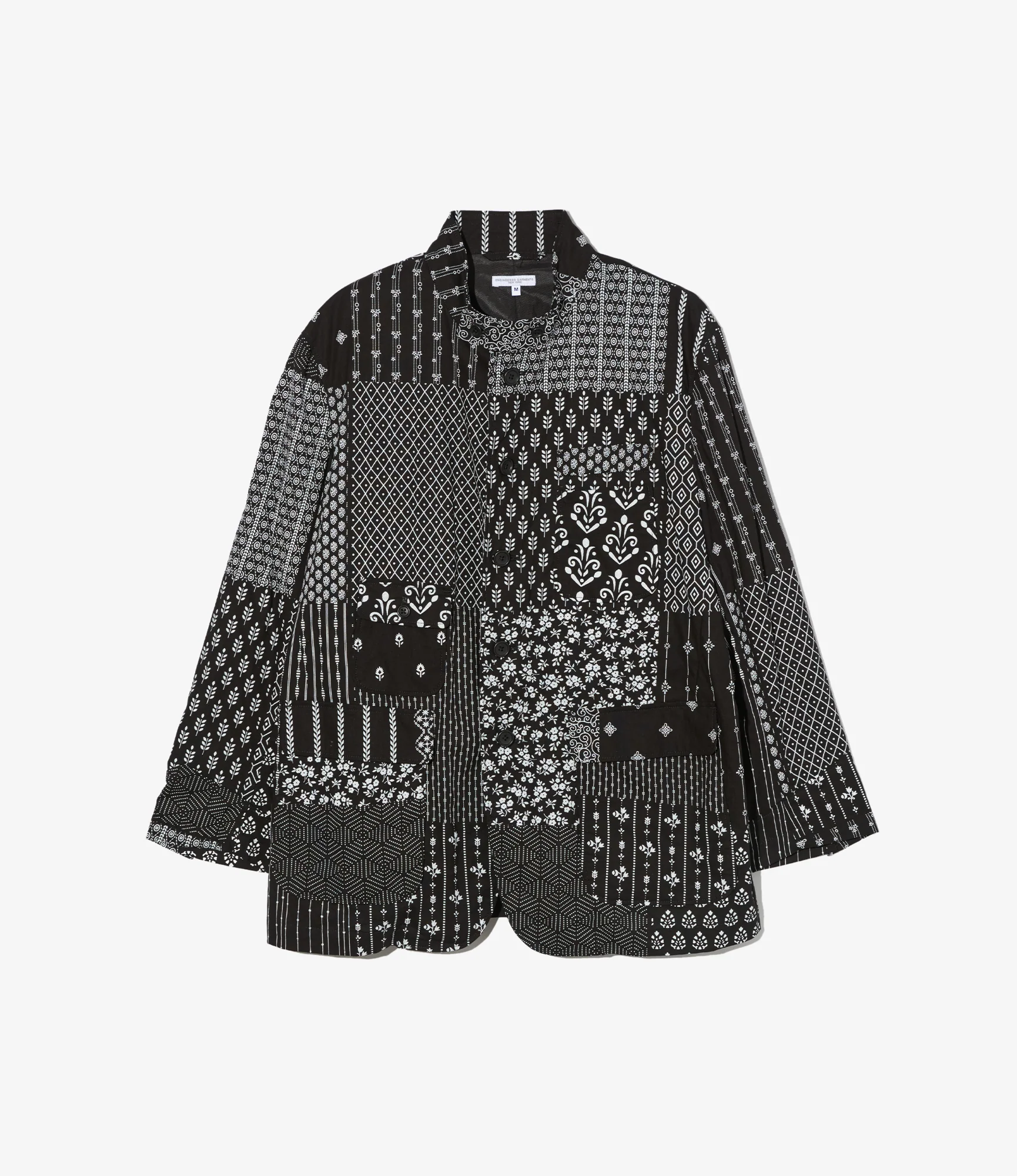 AN Jacket - Black/White Cotton Patchwork