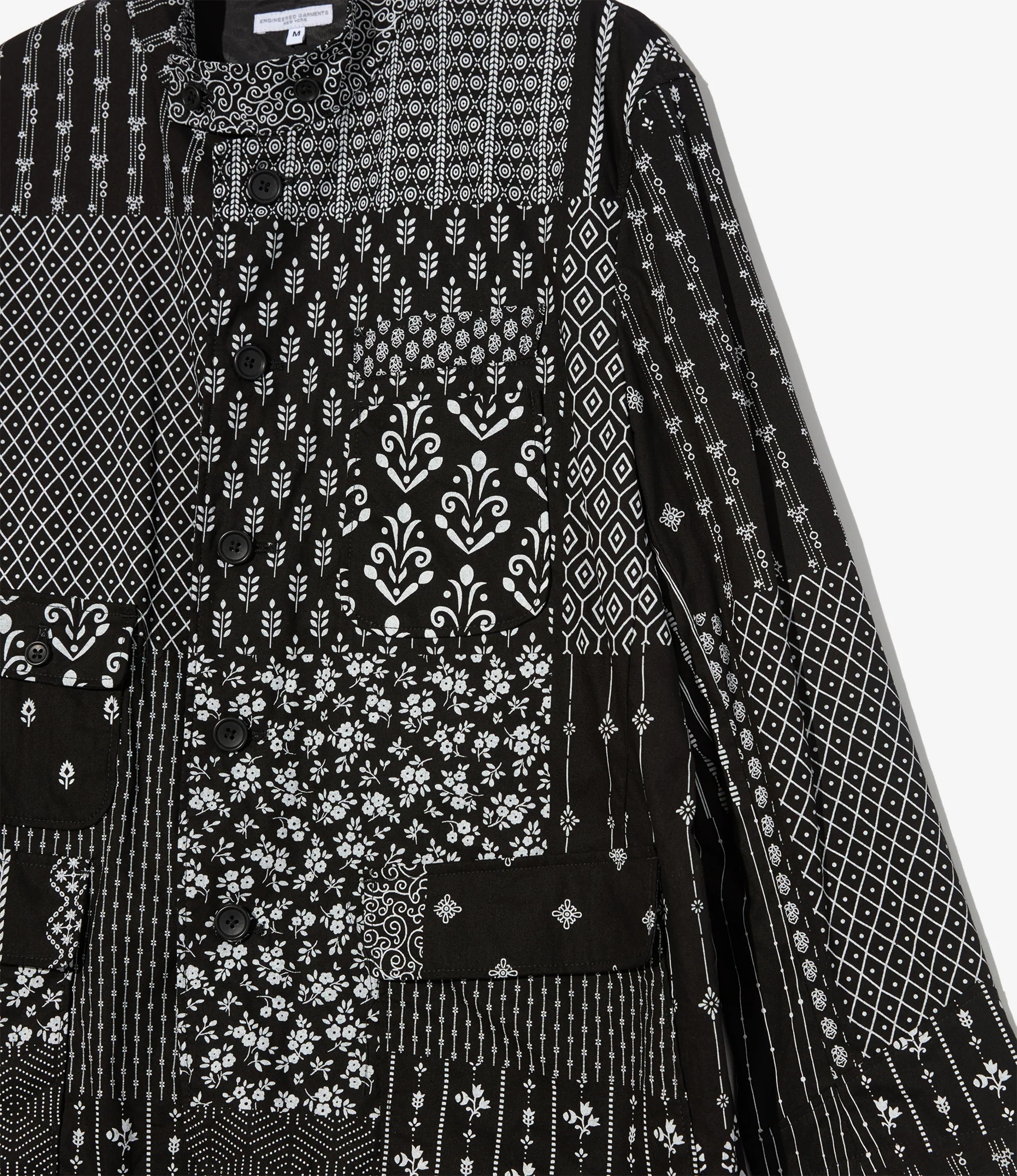 AN Jacket - Black/White Cotton Patchwork - Image 3