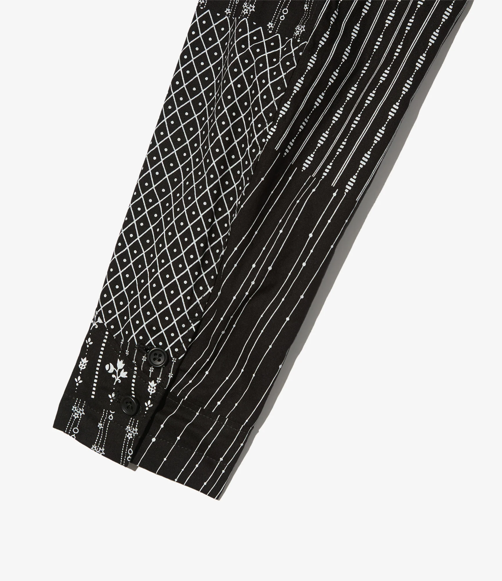 AN Jacket - Black/White Cotton Patchwork - Image 4