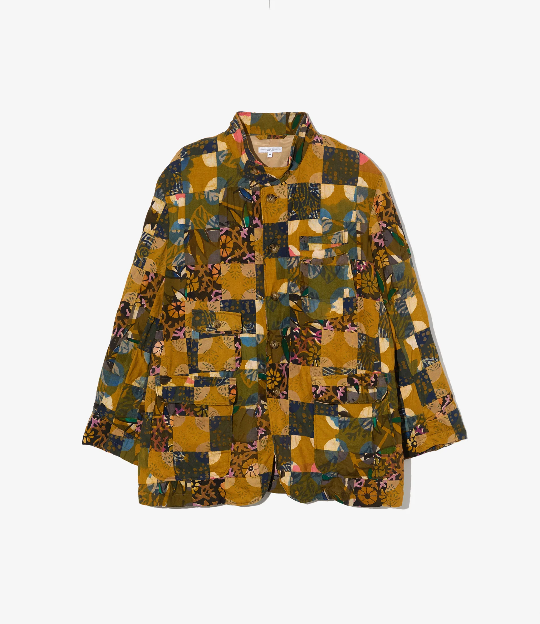AN Jacket - Olive Cotton Multi Pattern Patchwork