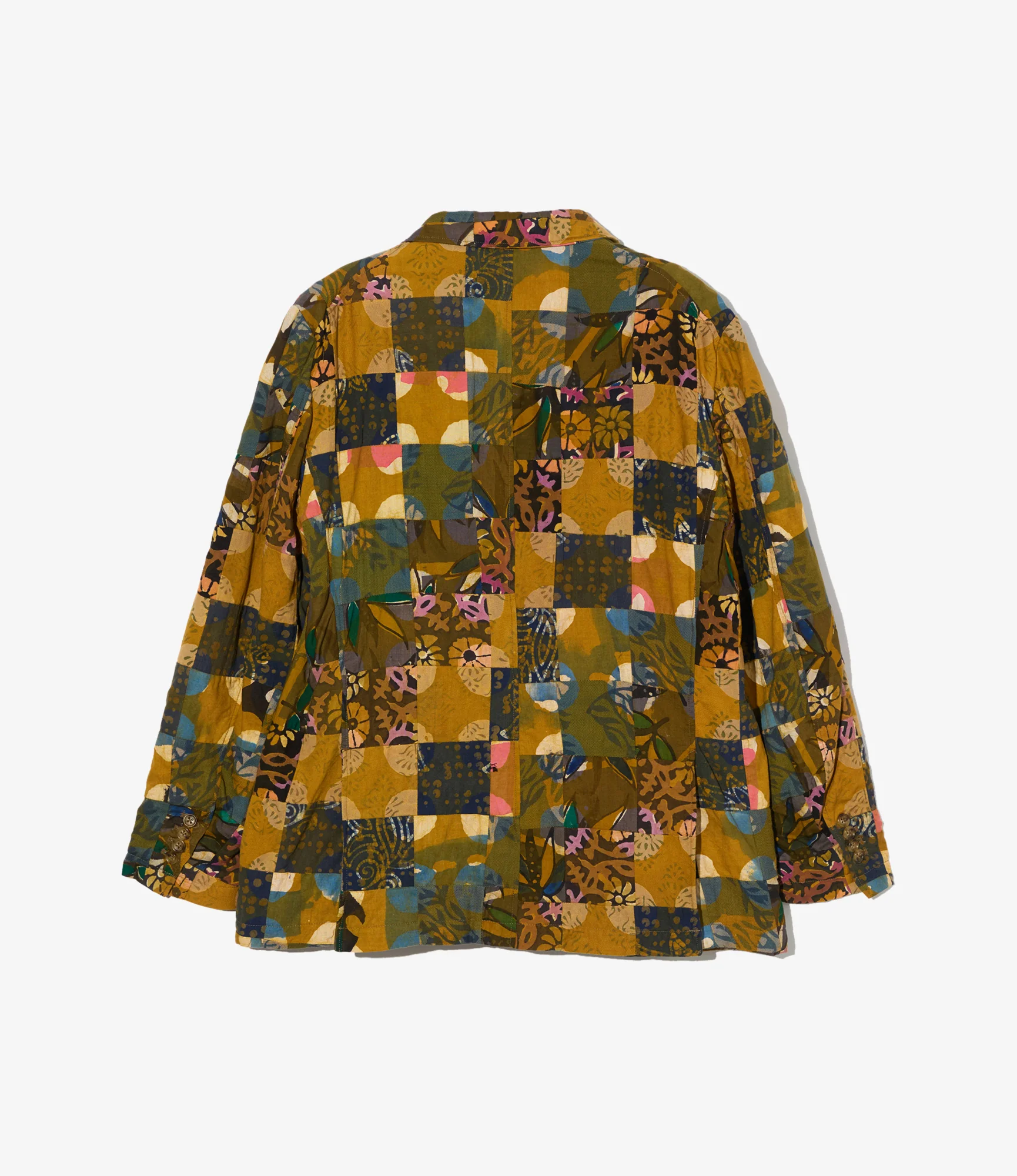 Andover Jacket - Olive Cotton Multi Pattern Patchwork - Image 2