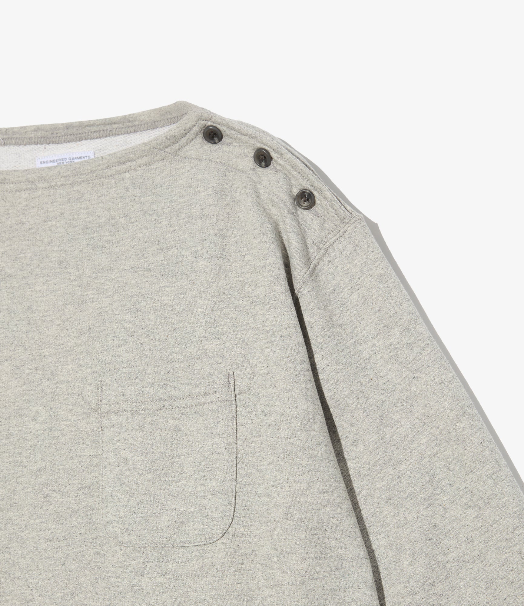 Basque Shirt - Heather Grey French Terry - Image 3