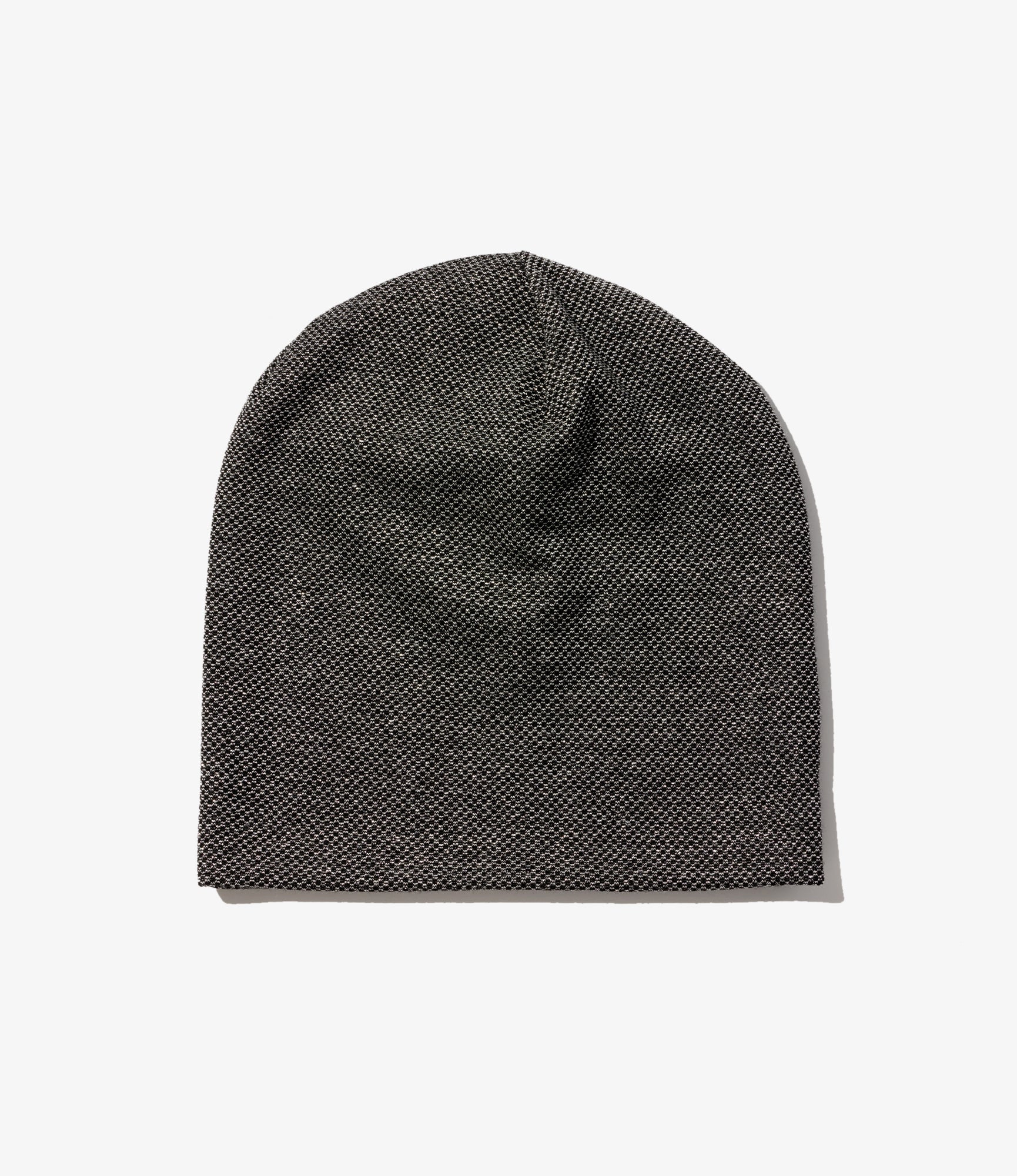 Beanie - Black/Silver Lurex Knit Jersey