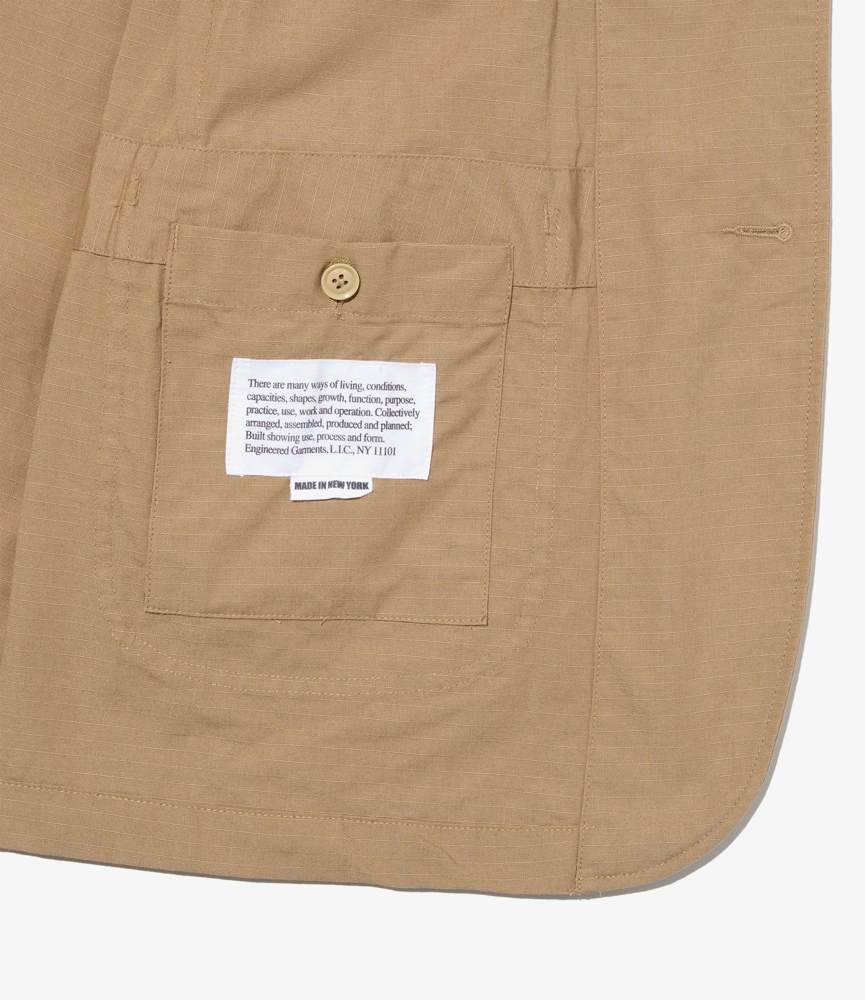 Bedford Jacket - Khaki Cotton Ripstop - Image 4