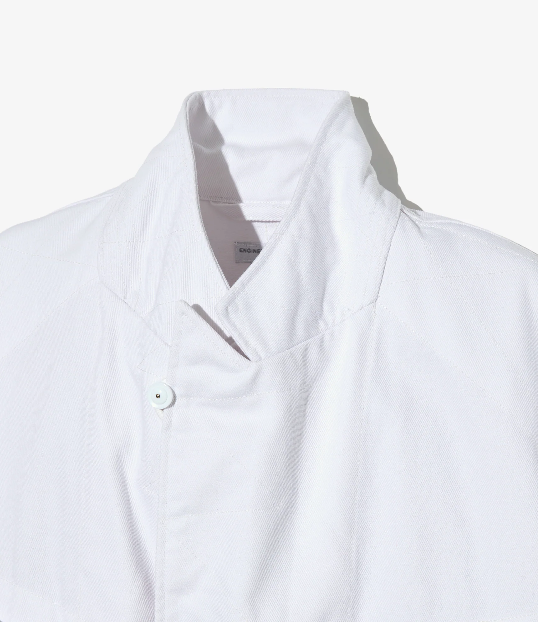 Bedford Jacket - White Cotton Heavy Twill - Image 3
