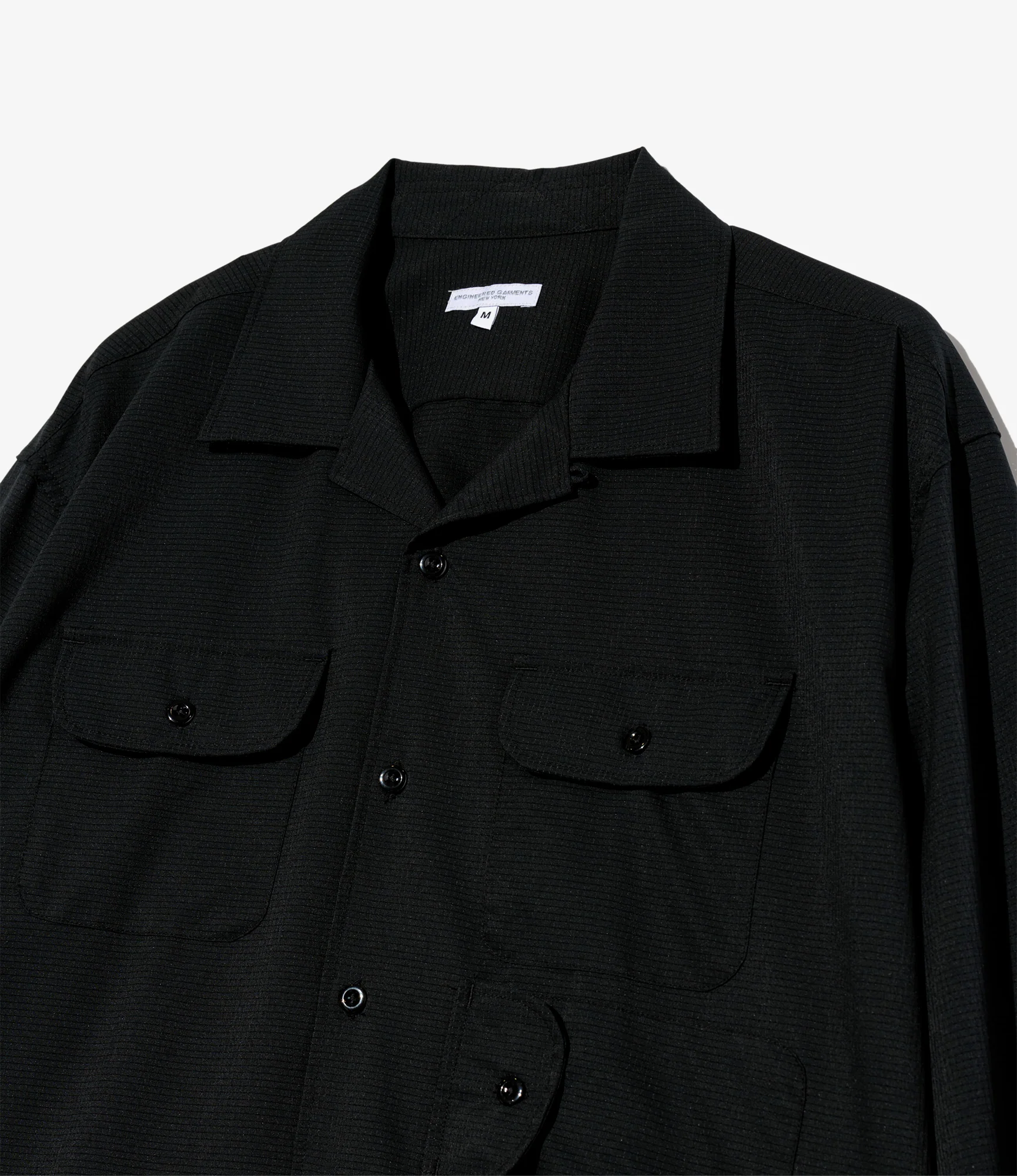 Bowling Shirt - Black Polyester Mesh - Image 3