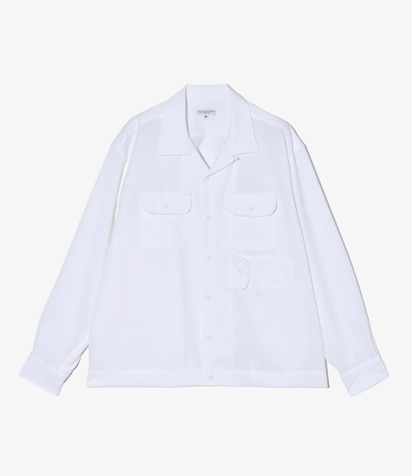 Bowling Shirt - White Polyester Mesh