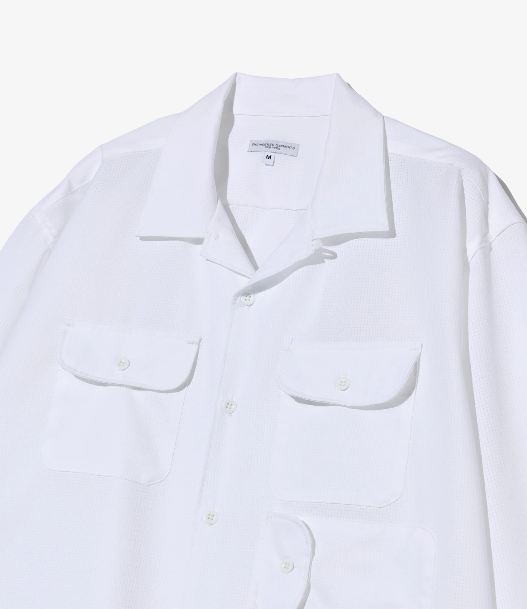 Bowling Shirt - White Polyester Mesh - Image 3