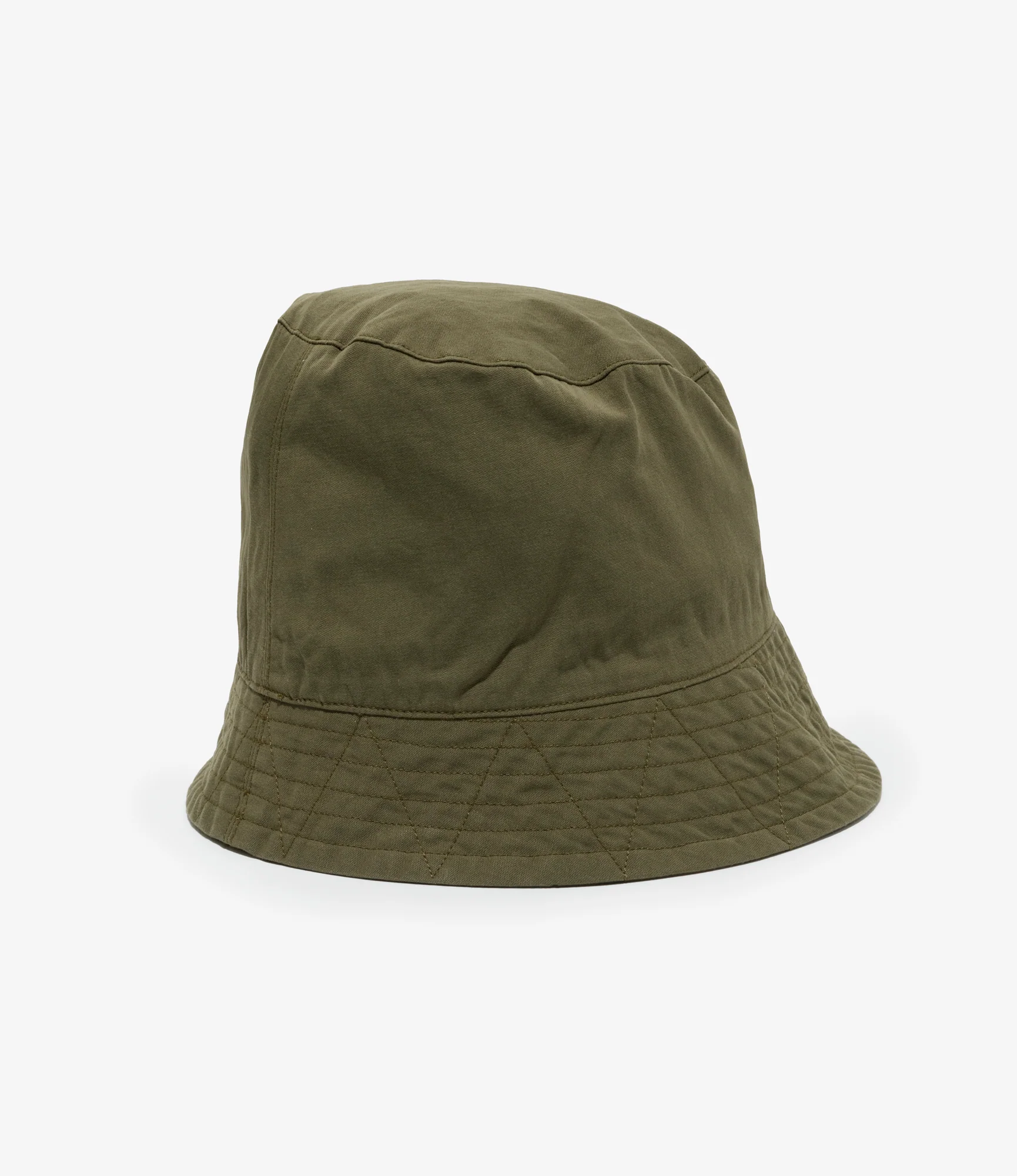 Bucket Hat - Olive Cotton Sanded Cloth - Image 2
