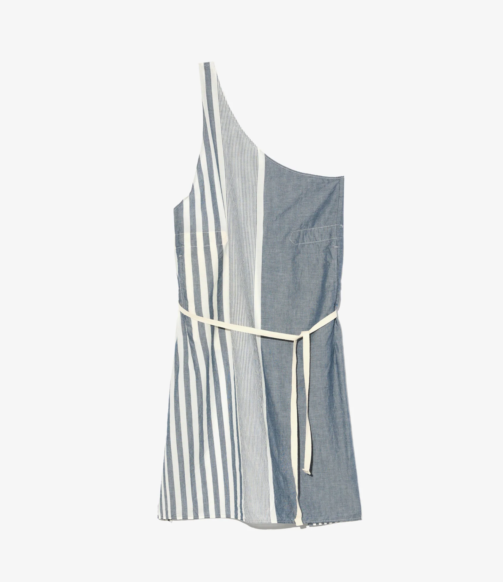 Butchers Apron - Blue/White Stripe Cotton Chambray