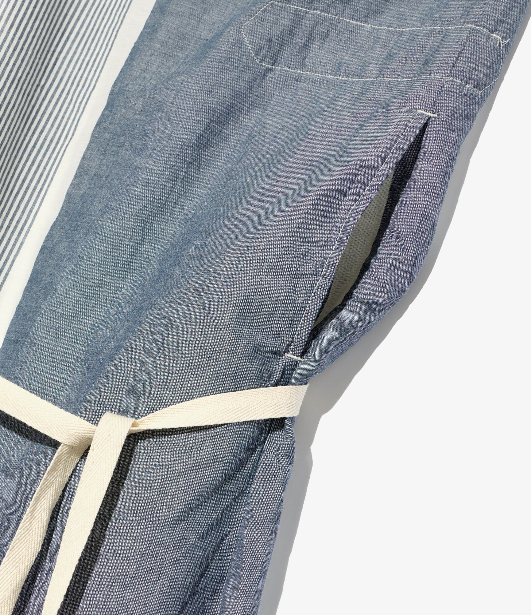 Butchers Apron - Blue/White Stripe Cotton Chambray - Image 3