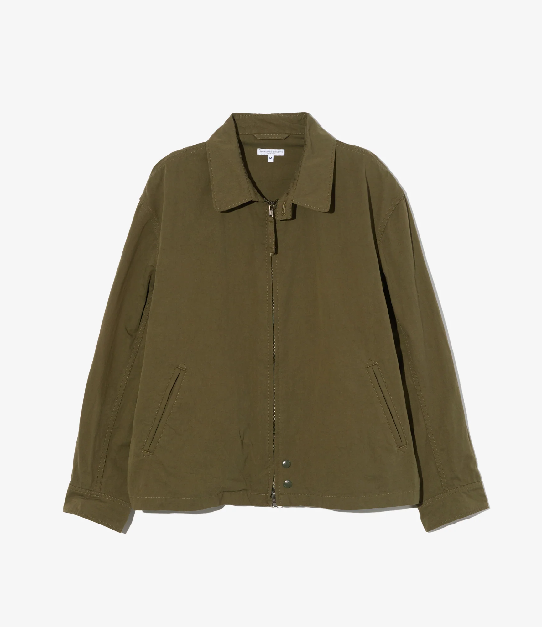 Claigton Jacket - Olive Cotton Sanded Cloth