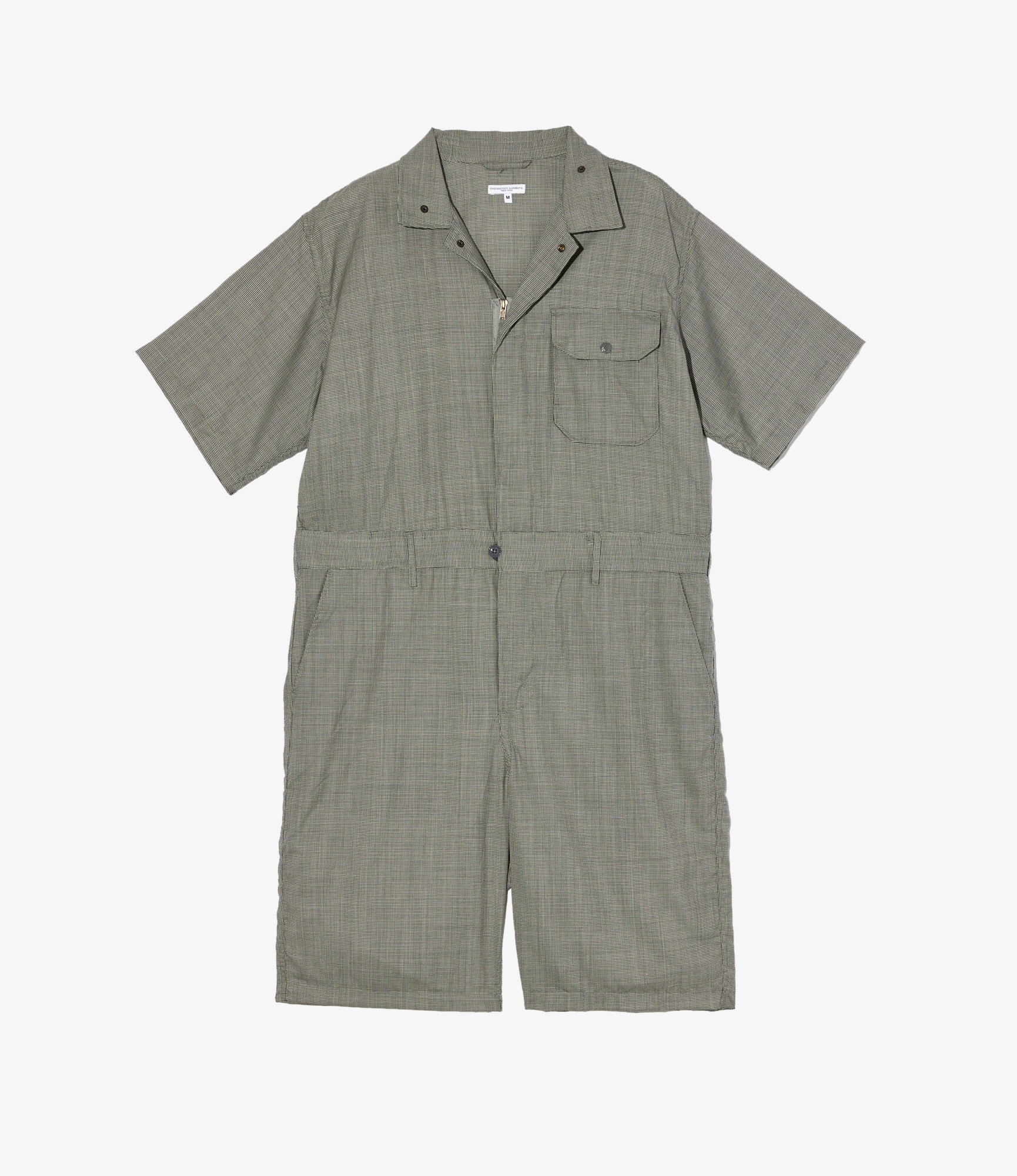 Combi Suit - Grey Micro Houndstooth Tropical Wool