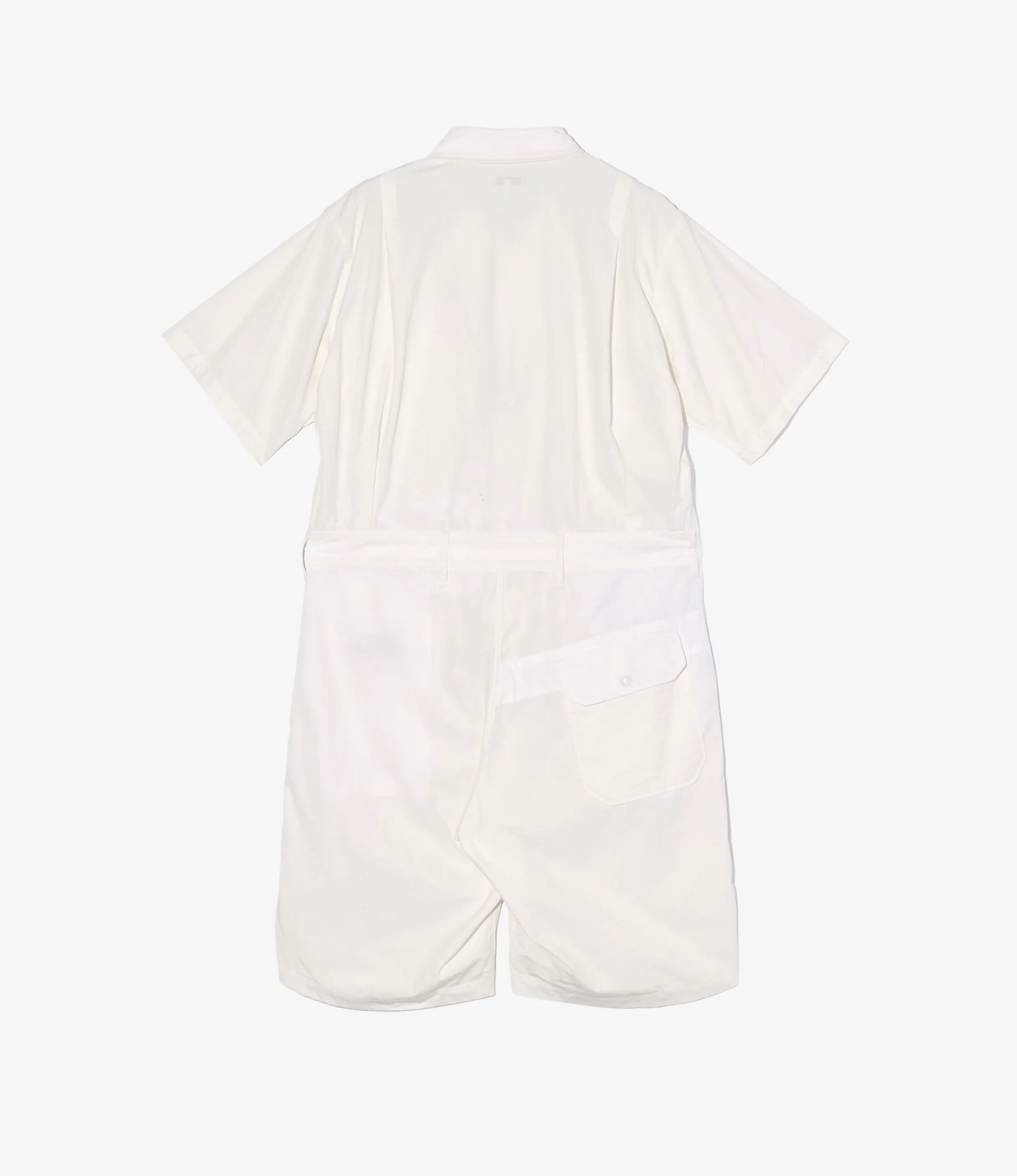Combi Suit - White Cotton Heavy Poplin - Image 2