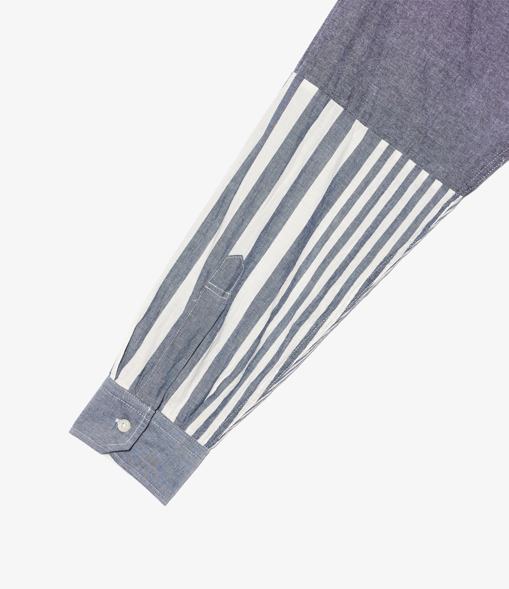 Combo Spread Collar Shirt - Grey Cotton Chambray - Image 4